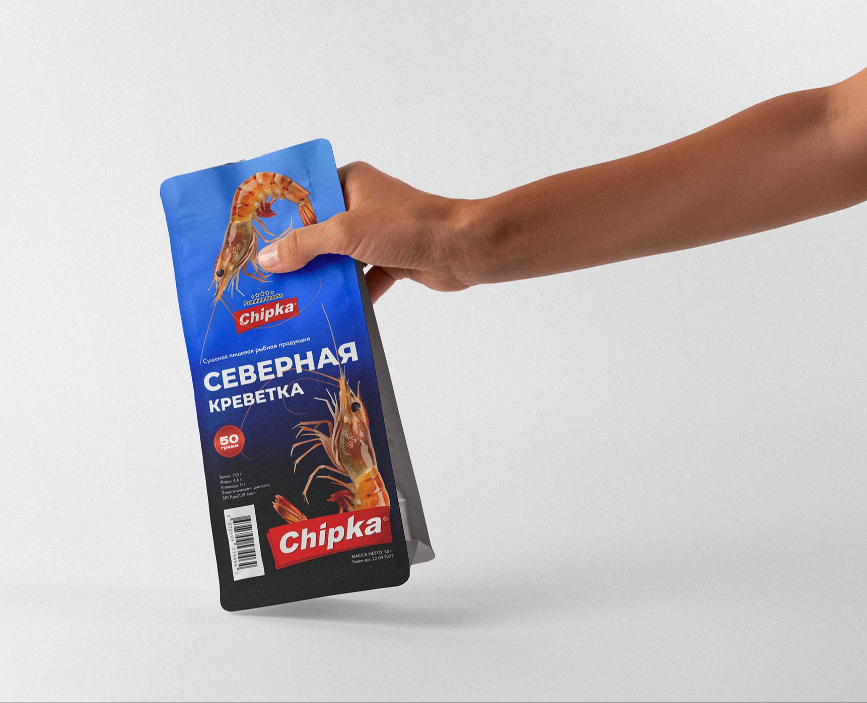Разработка упаковки сушеных креветок — Брендинг на Dprofile