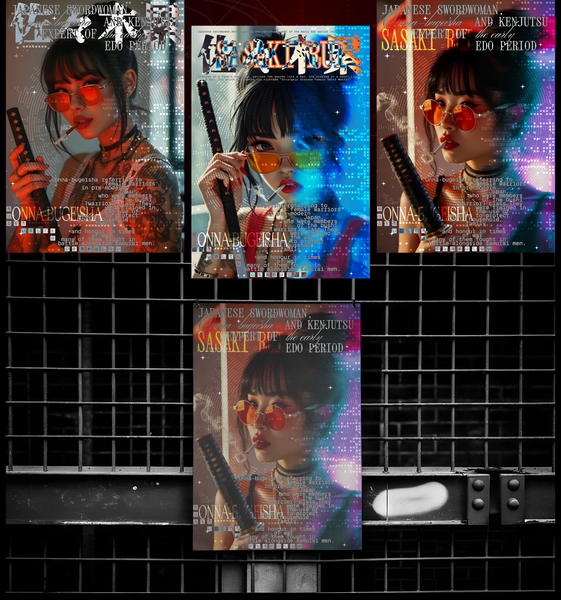 Дизайн серии постеров Onna-bugeisha — Изображение №2 — Графика, Нейро на Dprofile