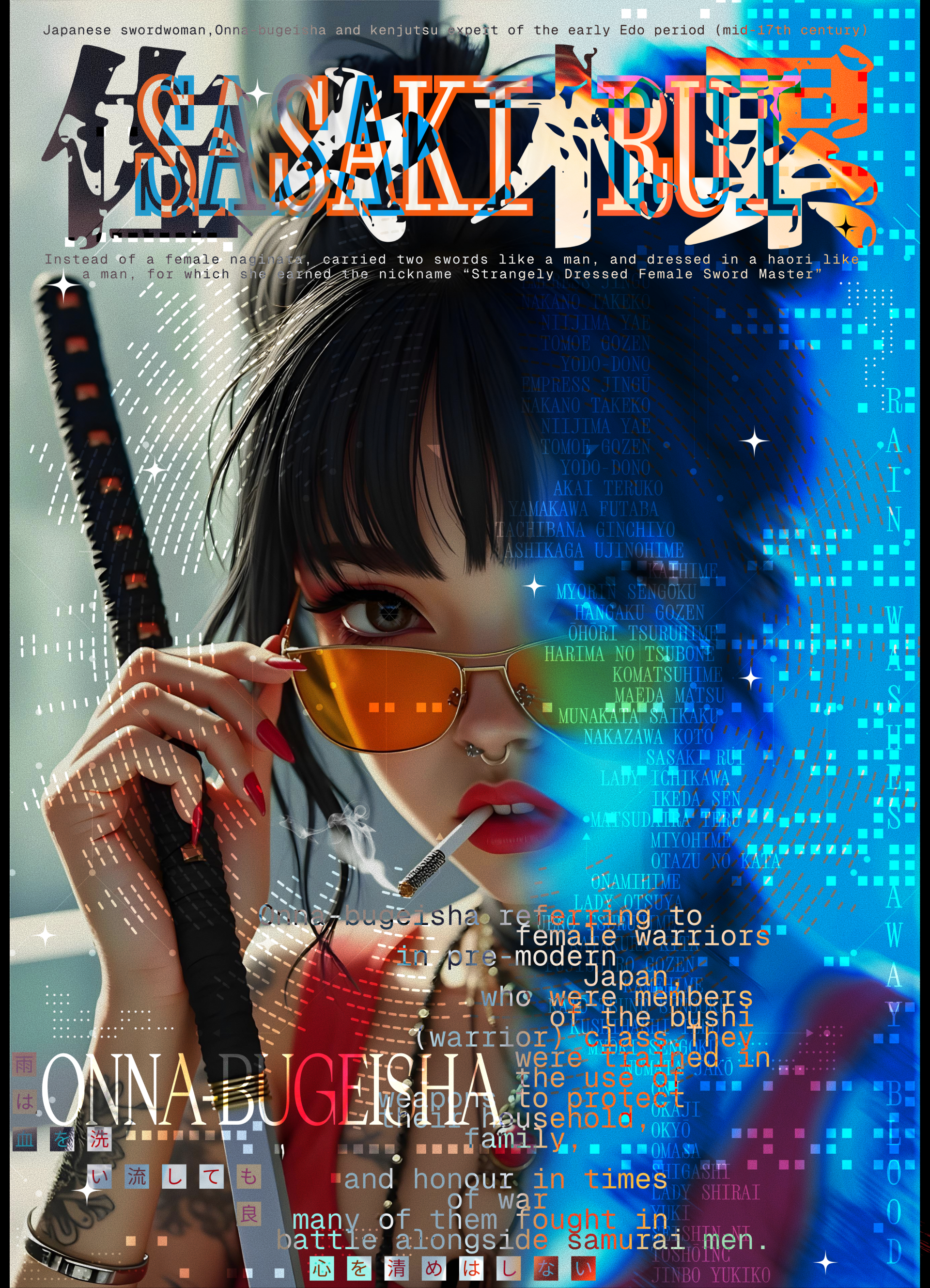 Дизайн серии постеров Onna-bugeisha — Изображение №3 — Графика, Нейро на Dprofile