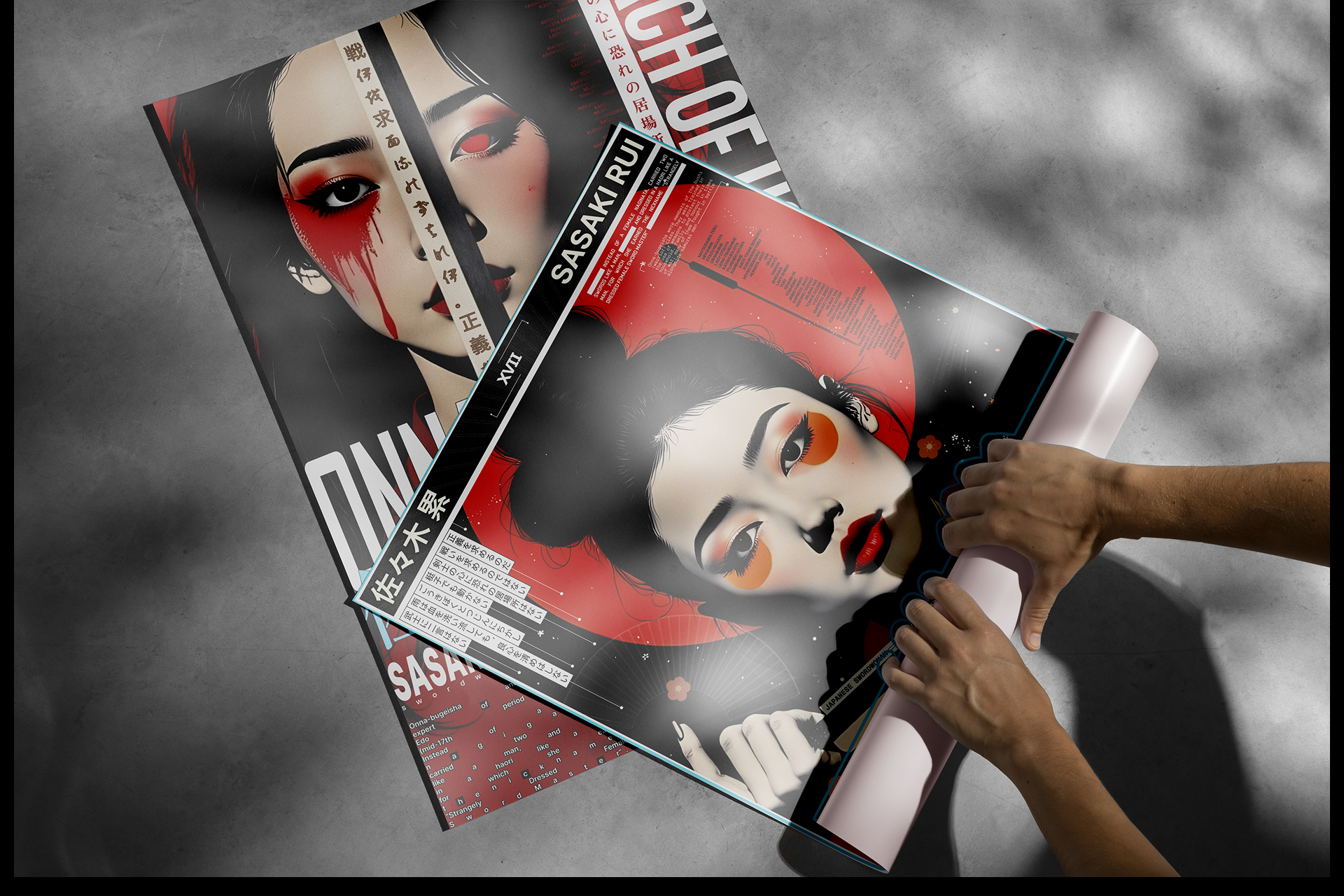 Дизайн серии постеров Onna-bugeisha — Изображение №8 — Графика, Нейро на Dprofile