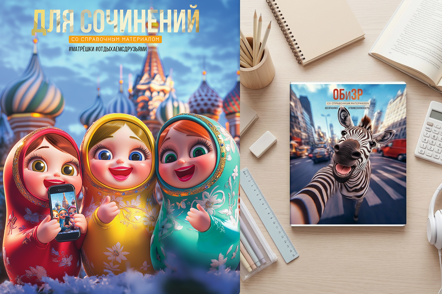 Селфи. Серия школьных тетрадей — Изображение №1 — Иллюстрация, Графика на Dprofile