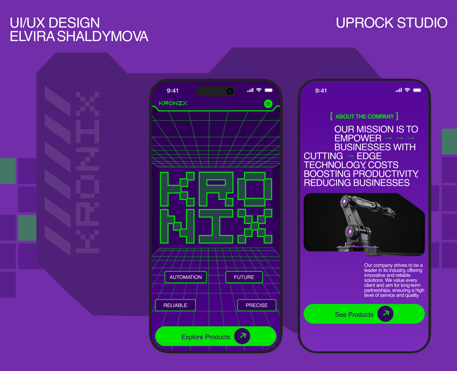 Kronix – производство промышленных роботов — Интерфейсы на Dprofile