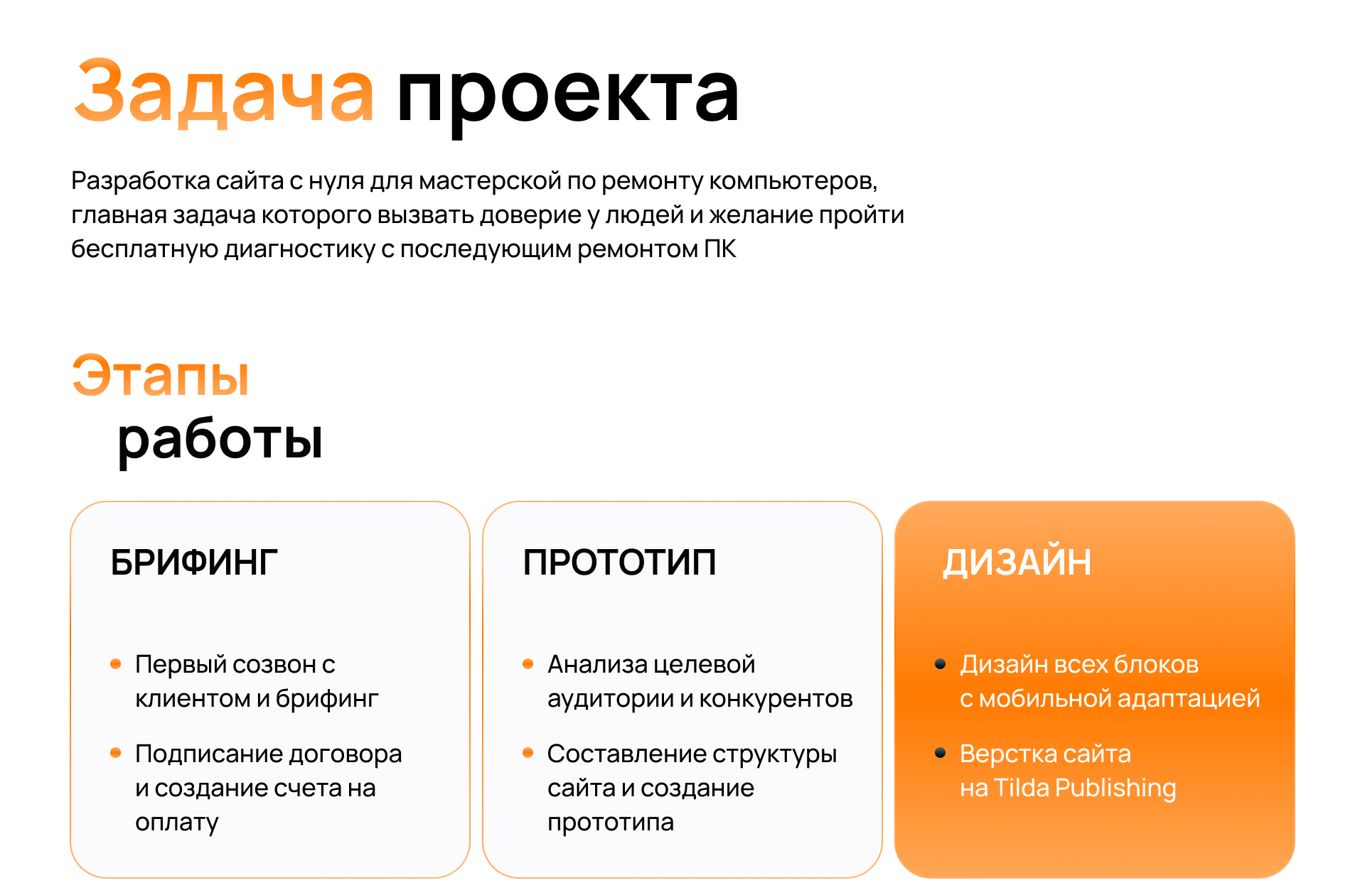 Сайт мастерской по ремонту компьютеров под ключ — Изображение №2 — Интерфейсы на Dprofile