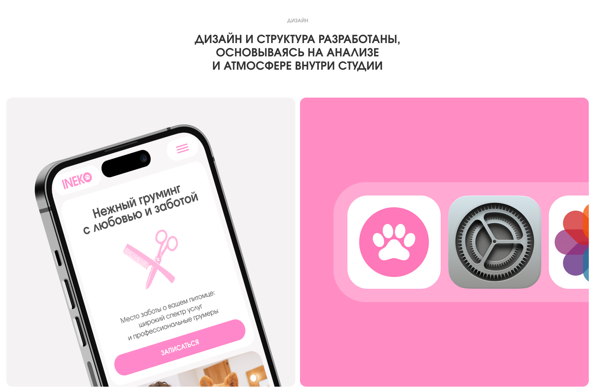 Лендинг для груминг студии | UI/UX — Изображение №6 — Интерфейсы, Анимация на Dprofile