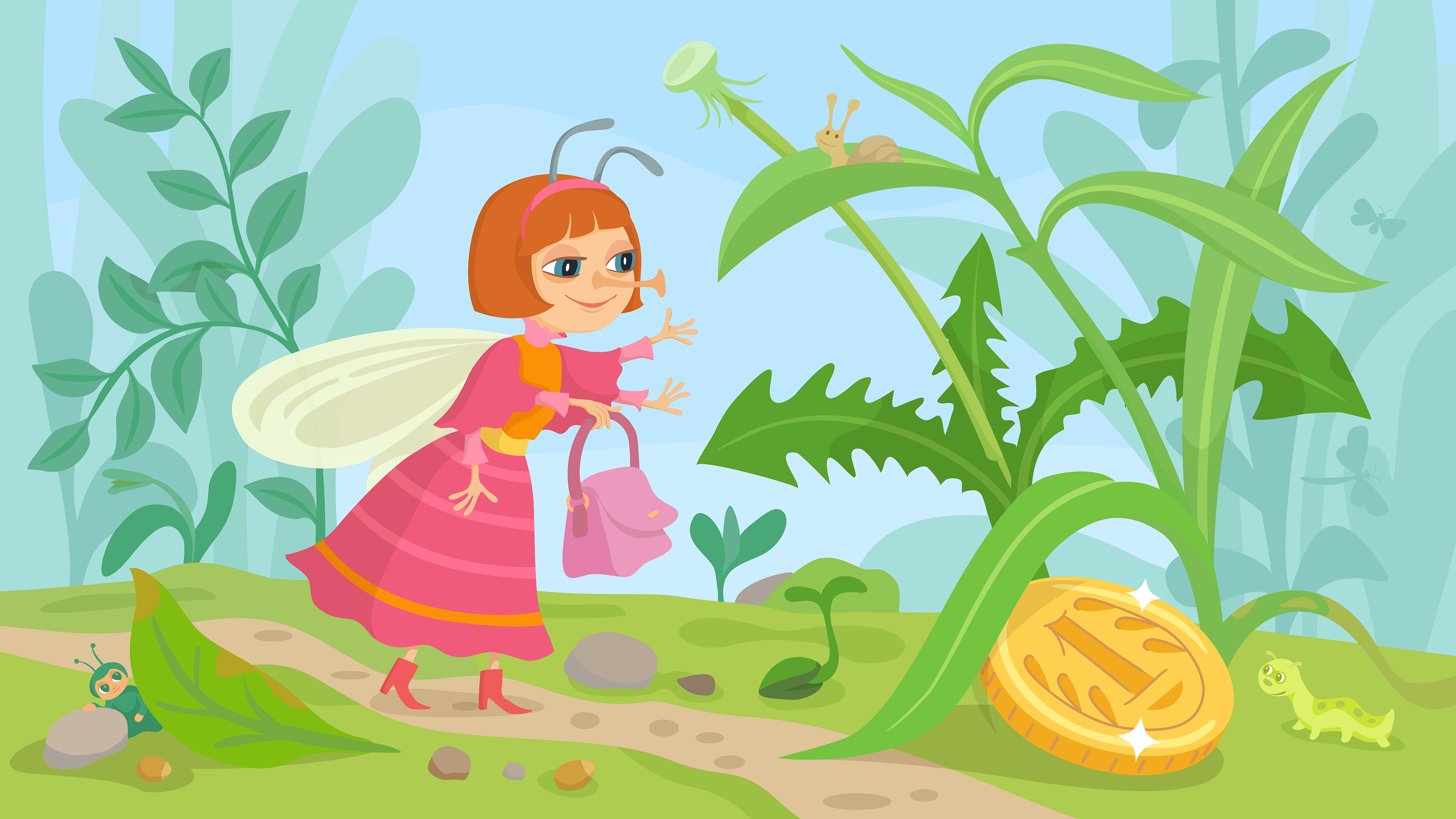 Иллюстрации к «Мухе-Цокотухе», электронное издание — Изображение №1 — Иллюстрация, Графика на Dprofile