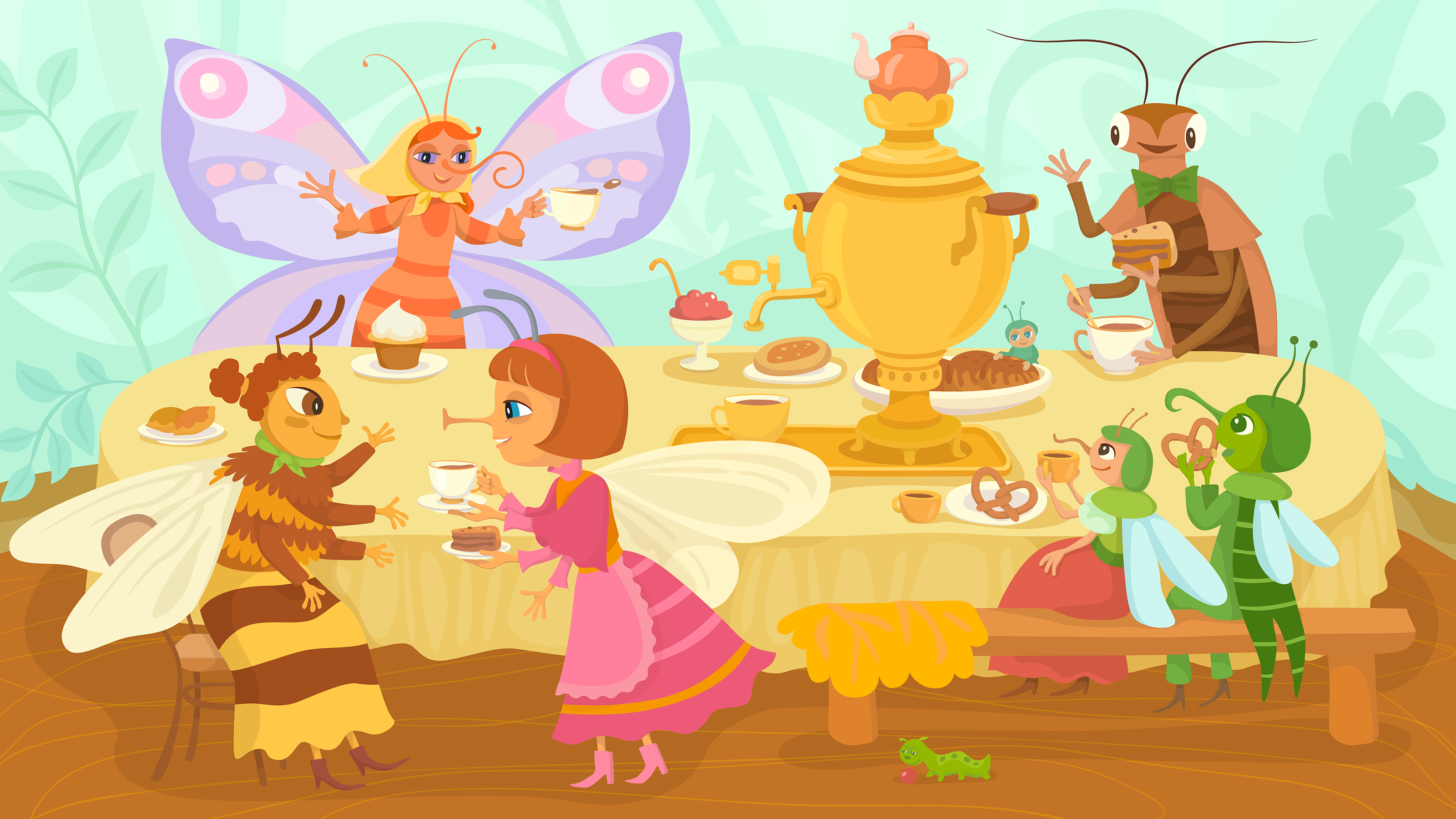 Иллюстрации к «Мухе-Цокотухе», электронное издание — Изображение №2 — Иллюстрация, Графика на Dprofile