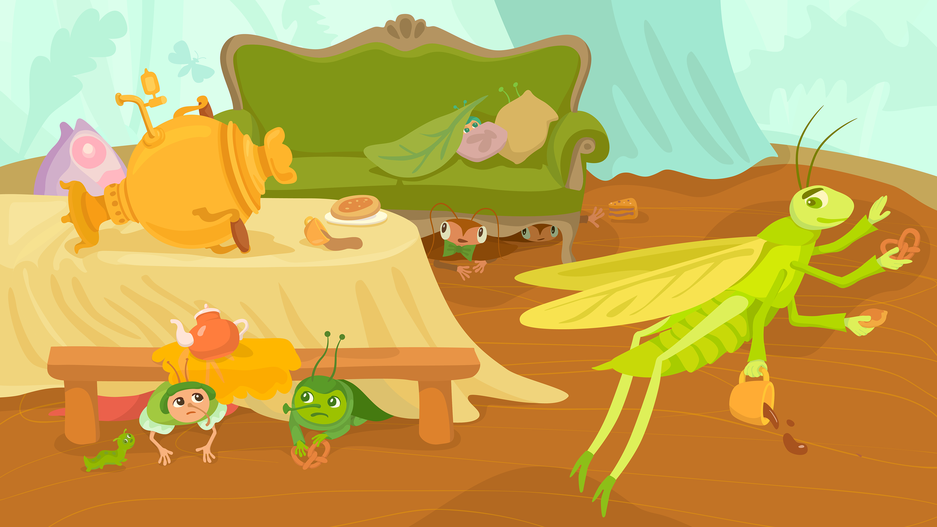 Иллюстрации к «Мухе-Цокотухе», электронное издание — Изображение №3 — Иллюстрация, Графика на Dprofile