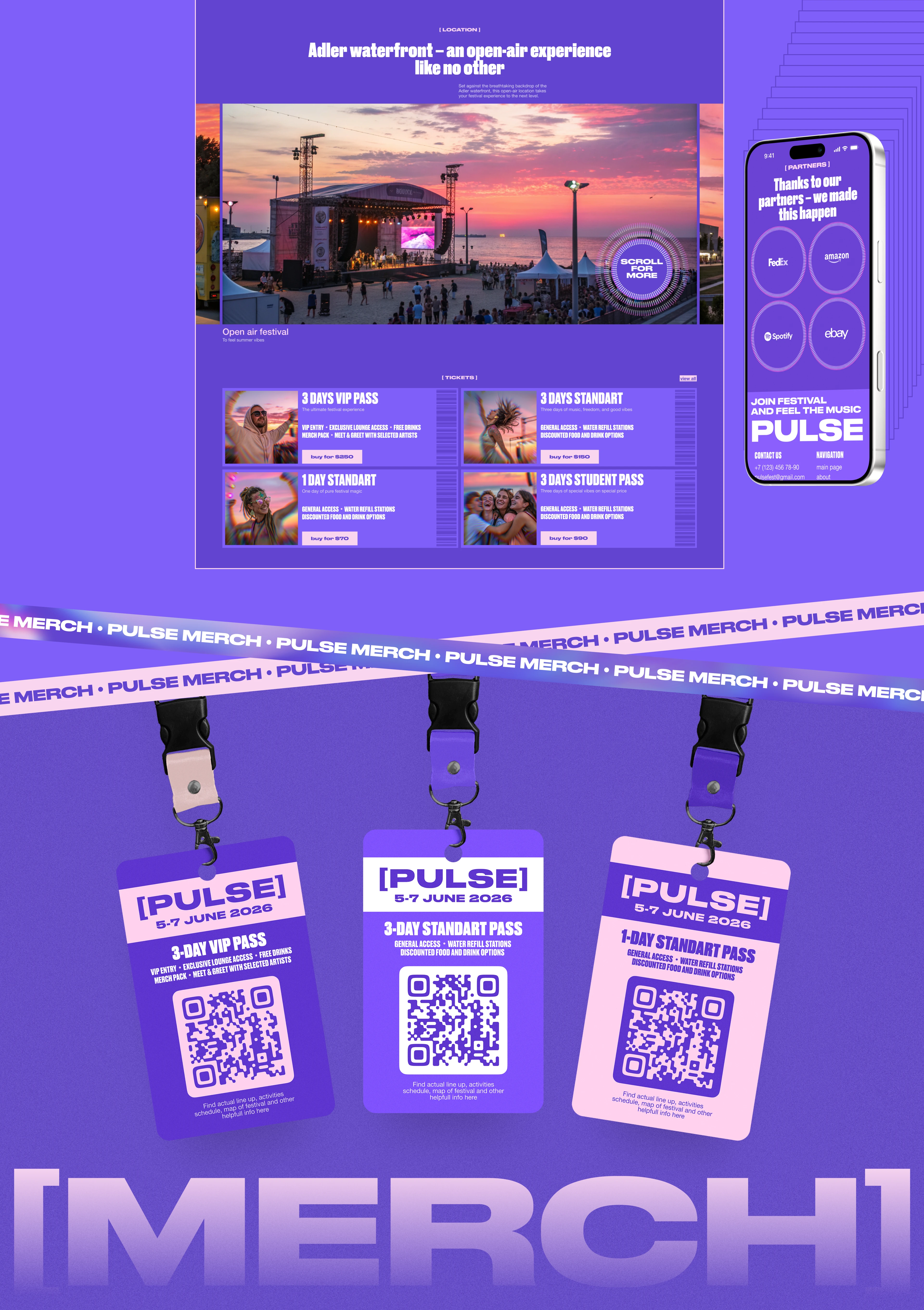 PULSE | website | музыкальный фестиваль — Изображение №4 — Интерфейсы, Брендинг на Dprofile