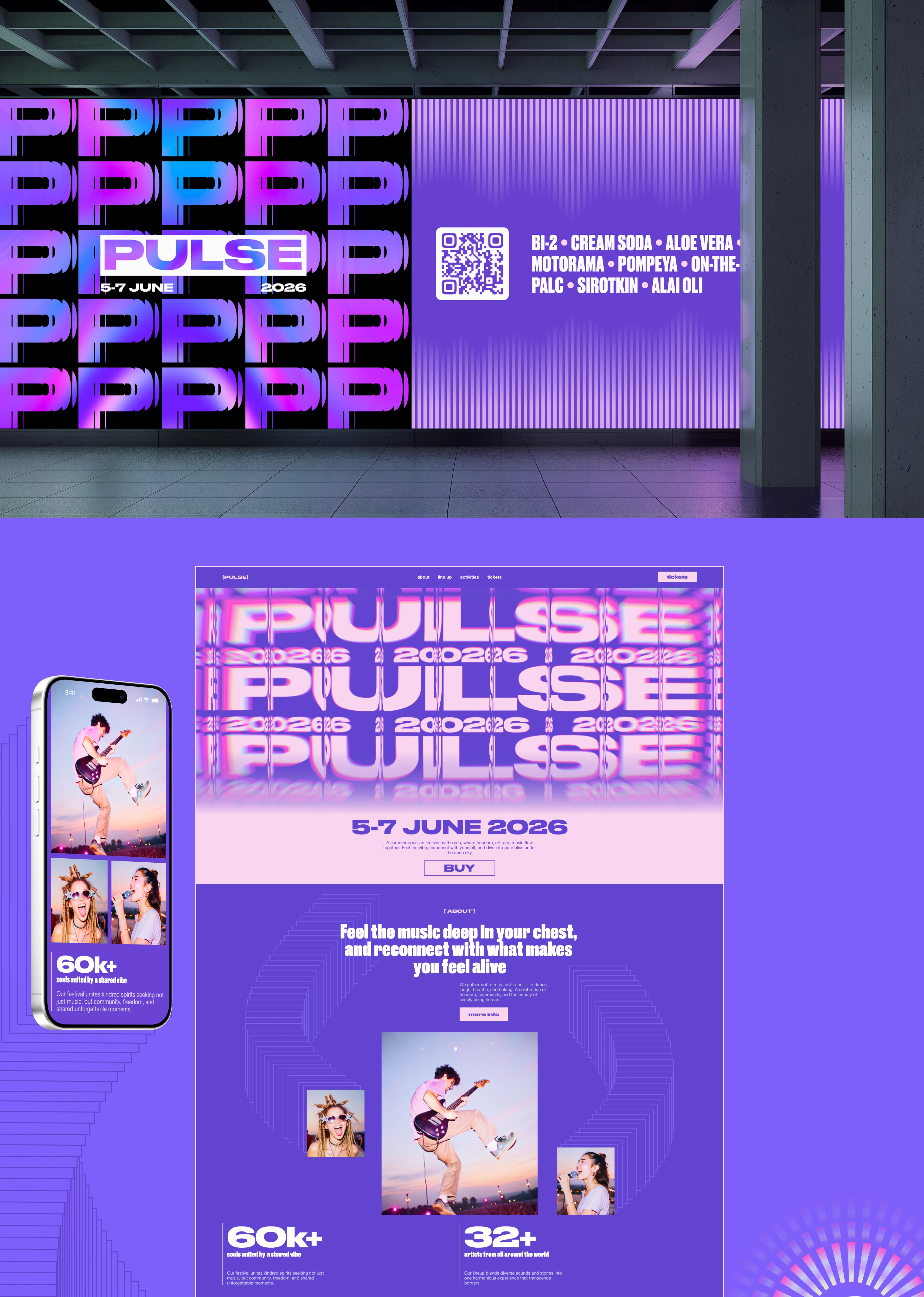 PULSE | website | музыкальный фестиваль — Изображение №2 — Интерфейсы, Брендинг на Dprofile