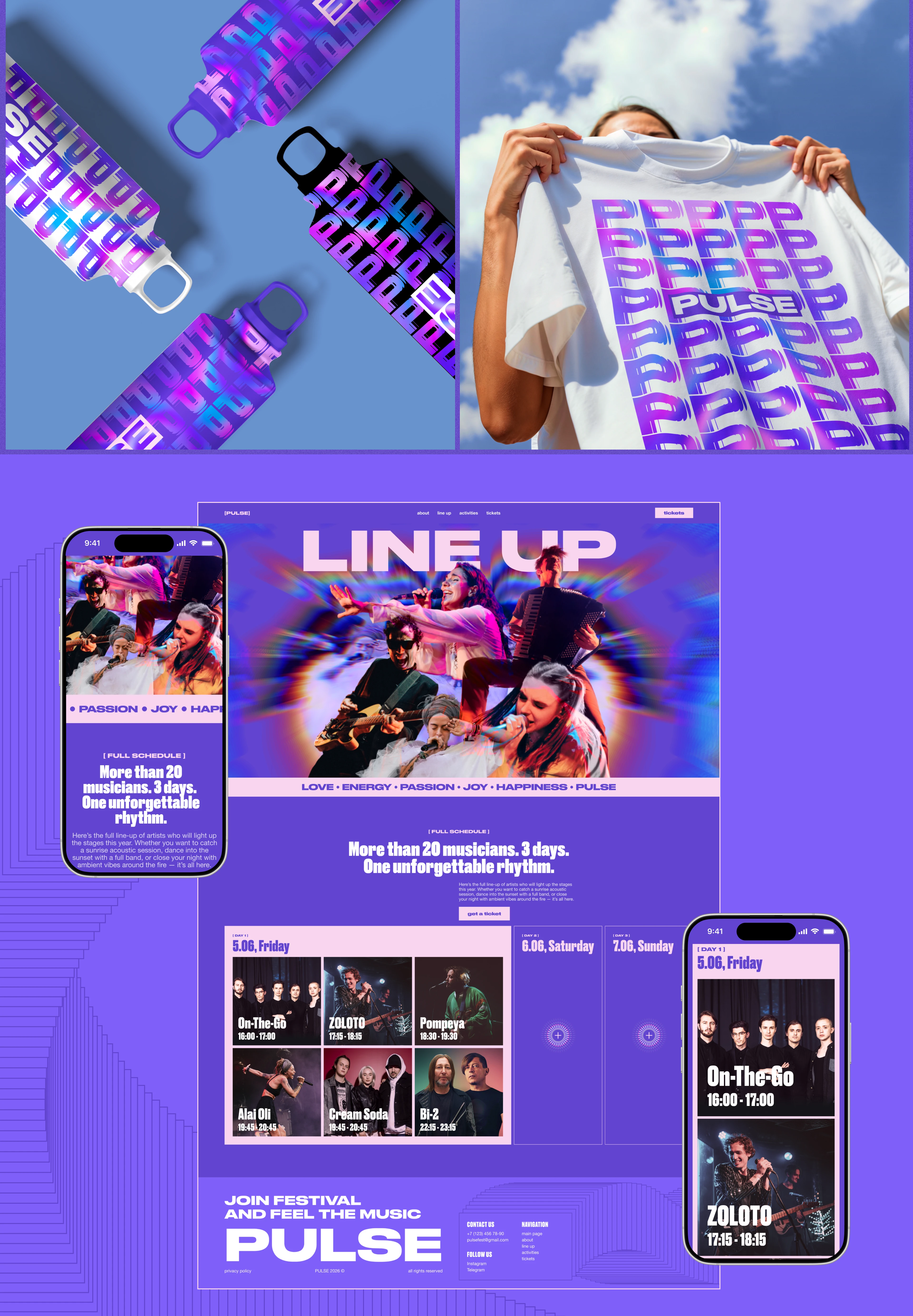 PULSE | website | музыкальный фестиваль — Изображение №5 — Интерфейсы, Брендинг на Dprofile