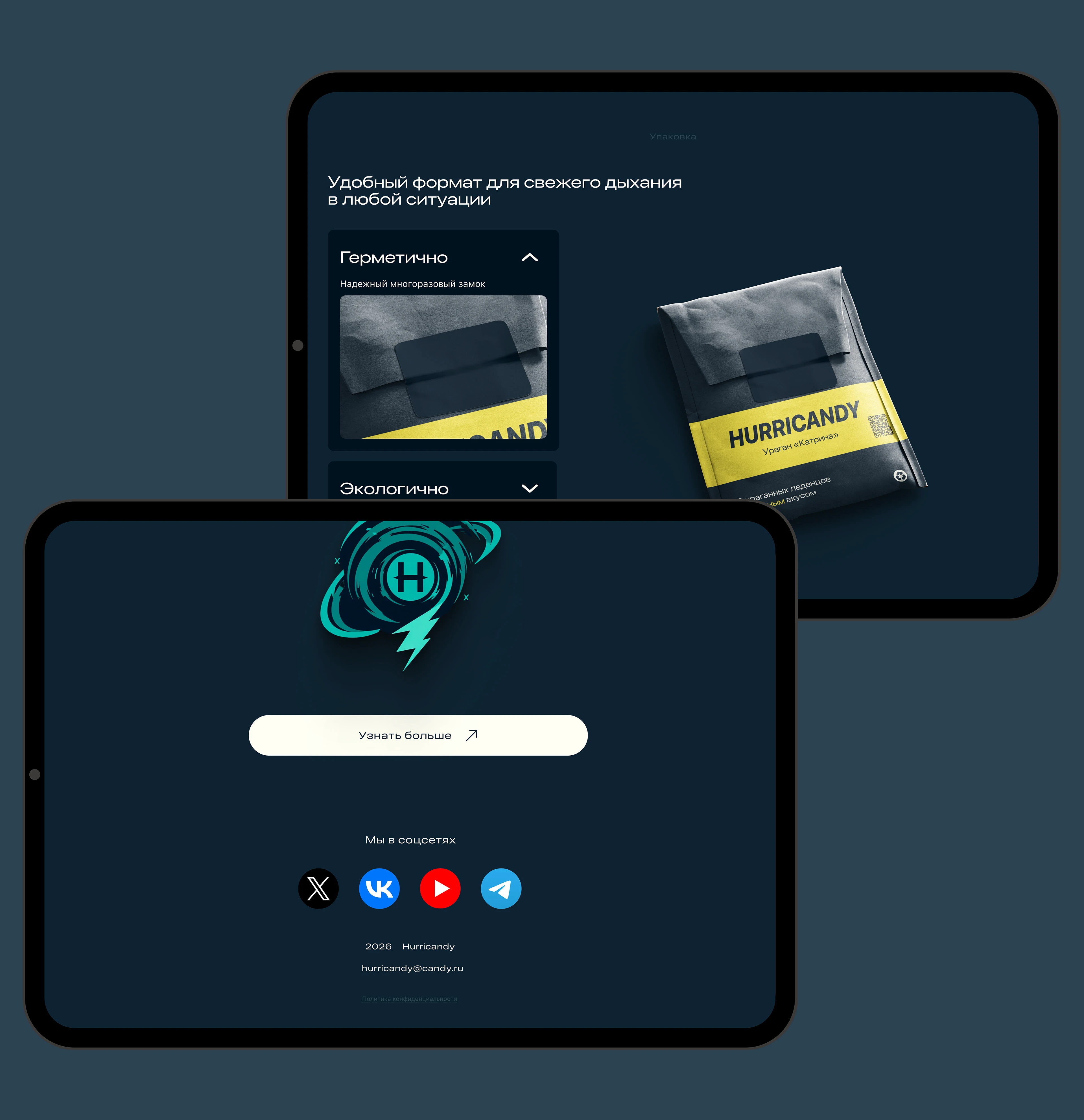 Лендинг "HURRICANDY" — Изображение №13 — Интерфейсы, Брендинг на Dprofile