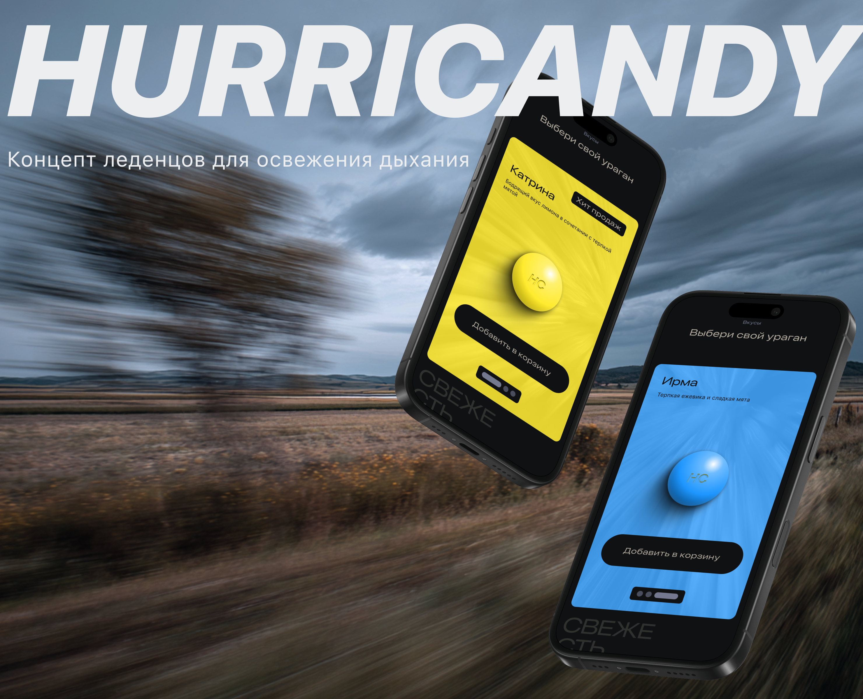 Лендинг "HURRICANDY" — Интерфейсы на Dprofile