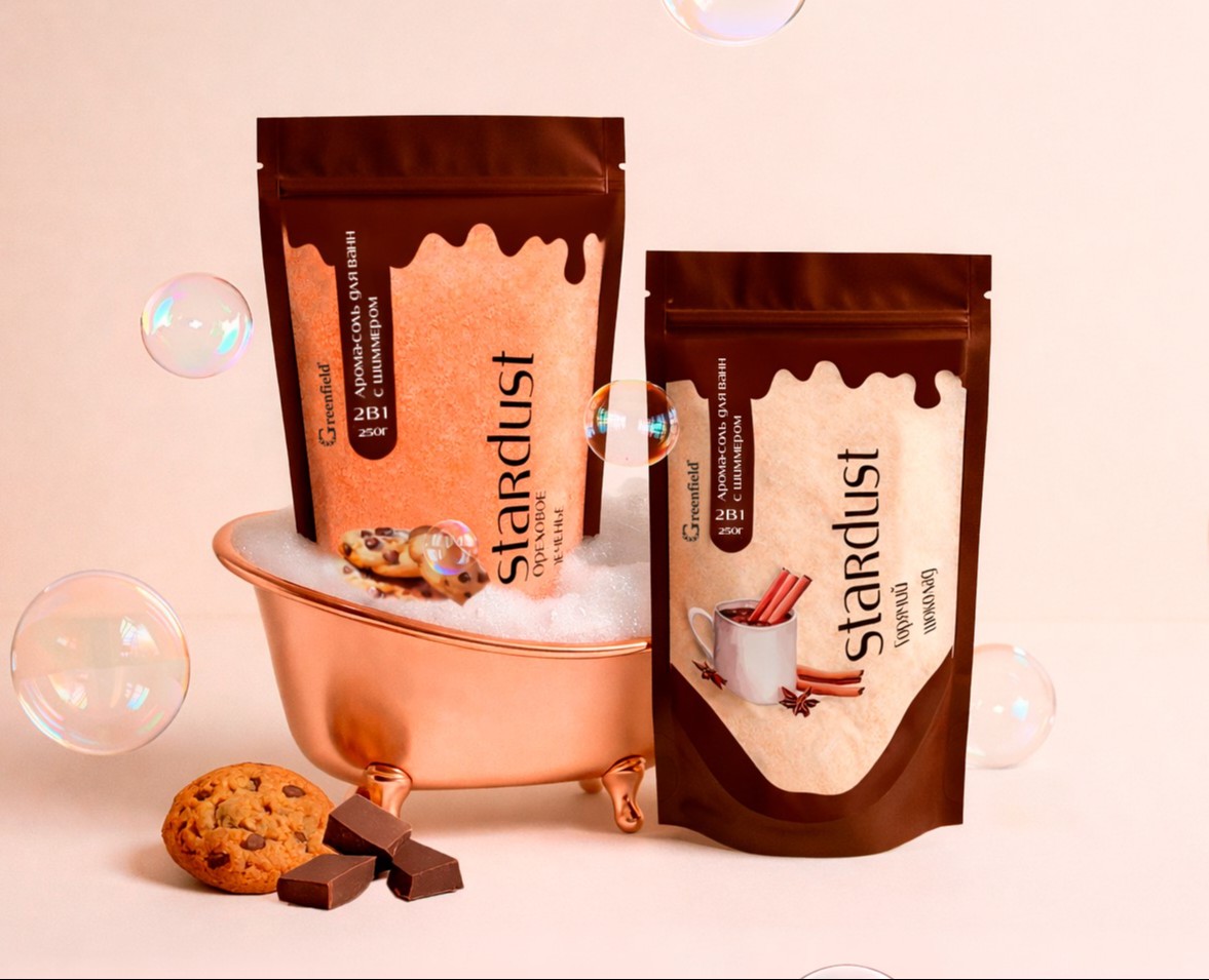 Упаковка арома-соли для ванны с шиммером на Dprofile