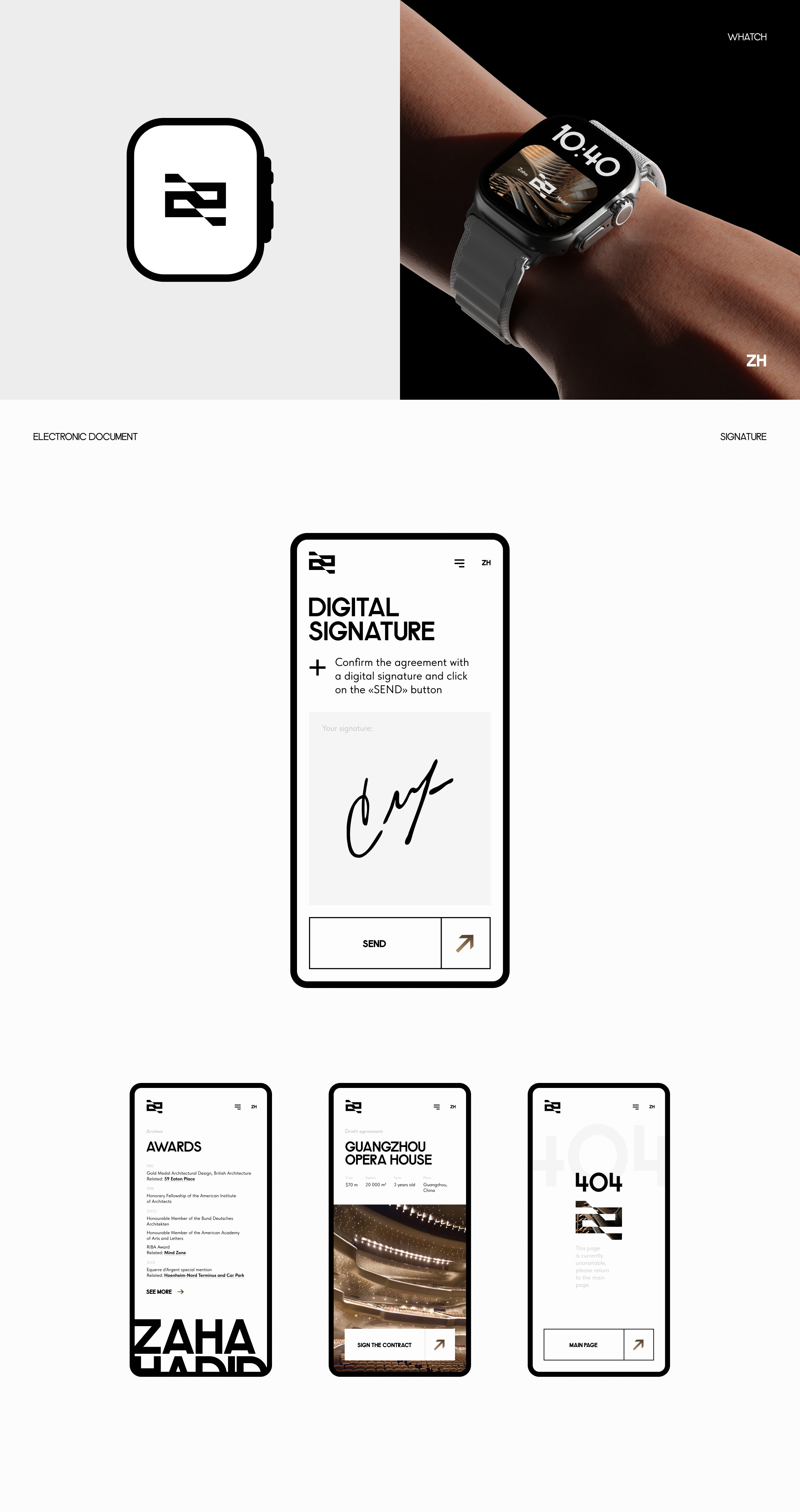 Zaha Hadid Architect © | Branding & UX/UI Design — Изображение №13 — Интерфейсы, Брендинг на Dprofile