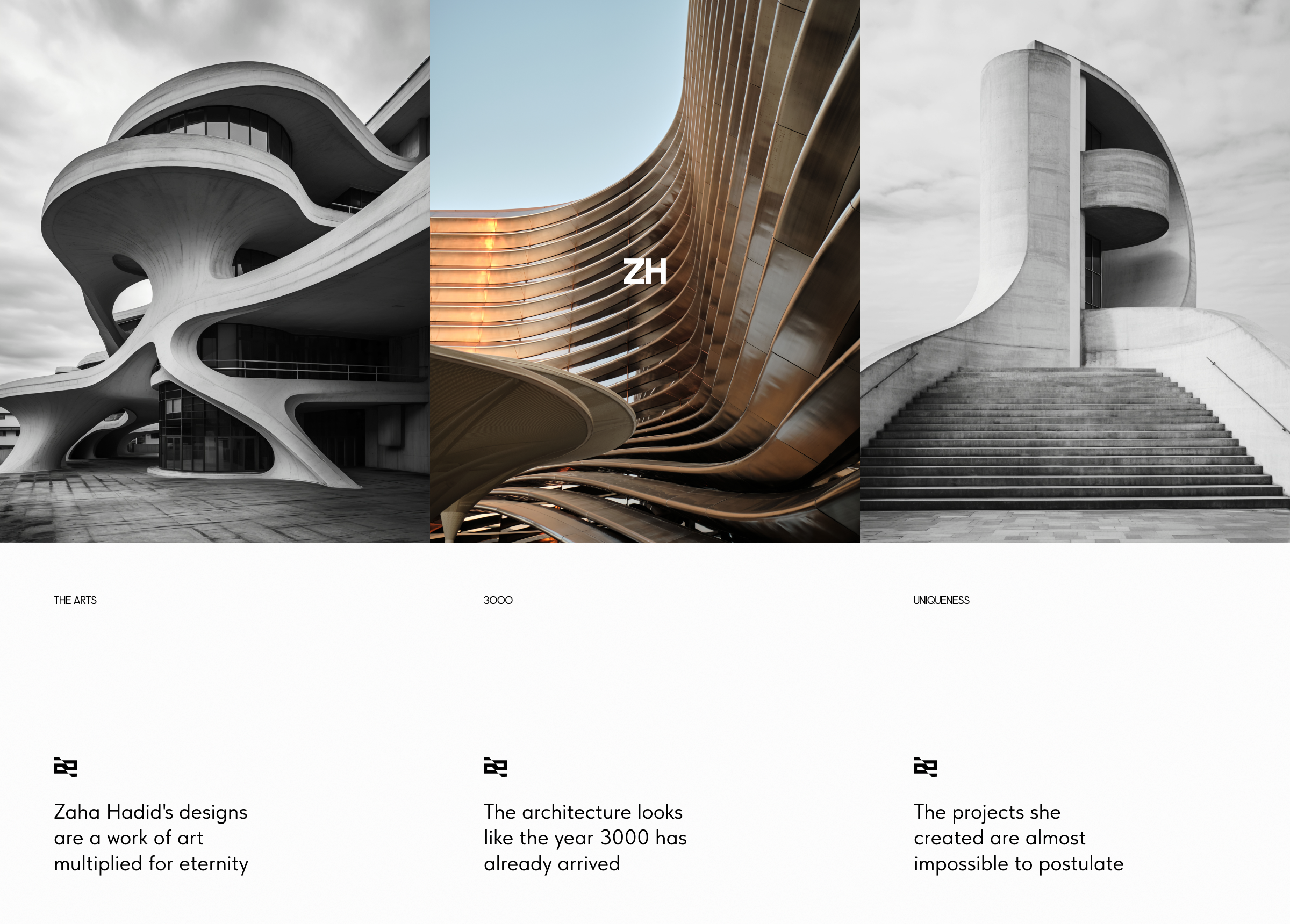 Zaha Hadid Architect © | Branding & UX/UI Design — Изображение №2 — Интерфейсы, Брендинг на Dprofile