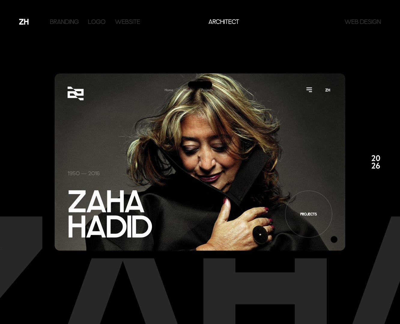 Zaha Hadid Architect © | Branding & UX/UI Design — Интерфейсы, Брендинг на Dprofile