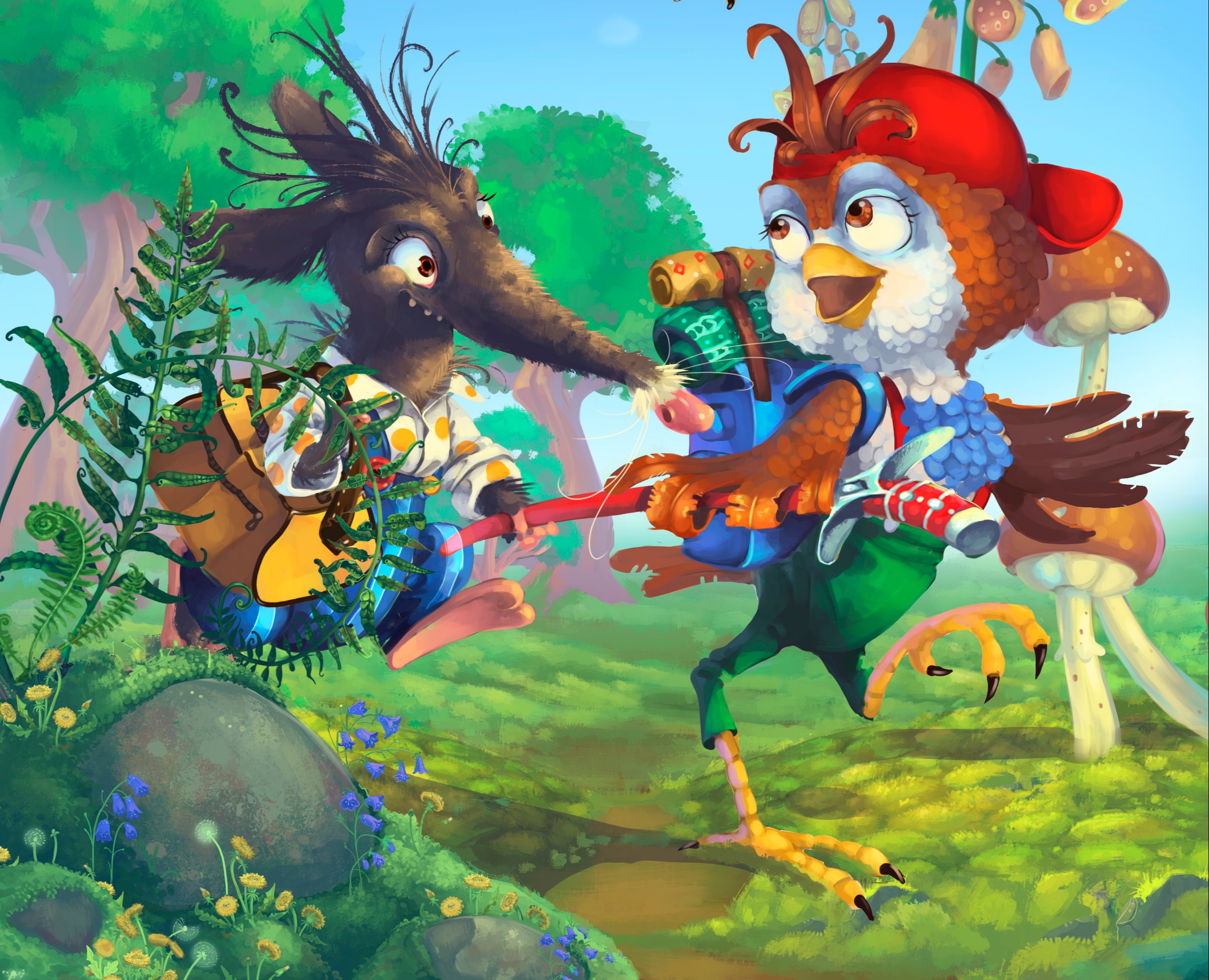 Необыкновенные приключения Воробья Крока и крысы Тресси — Иллюстрация на Dprofile