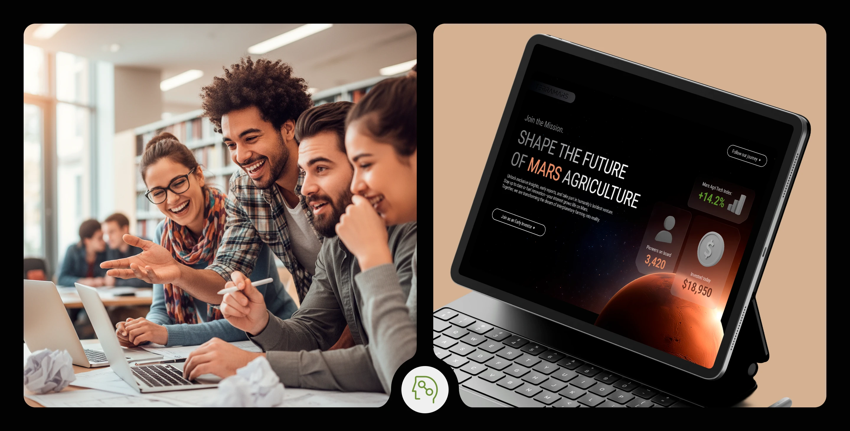 "TERRAMARS": Концепт лендинга агротех‑стартапа на Марсе — Изображение №6 — Интерфейсы, Брендинг на Dprofile