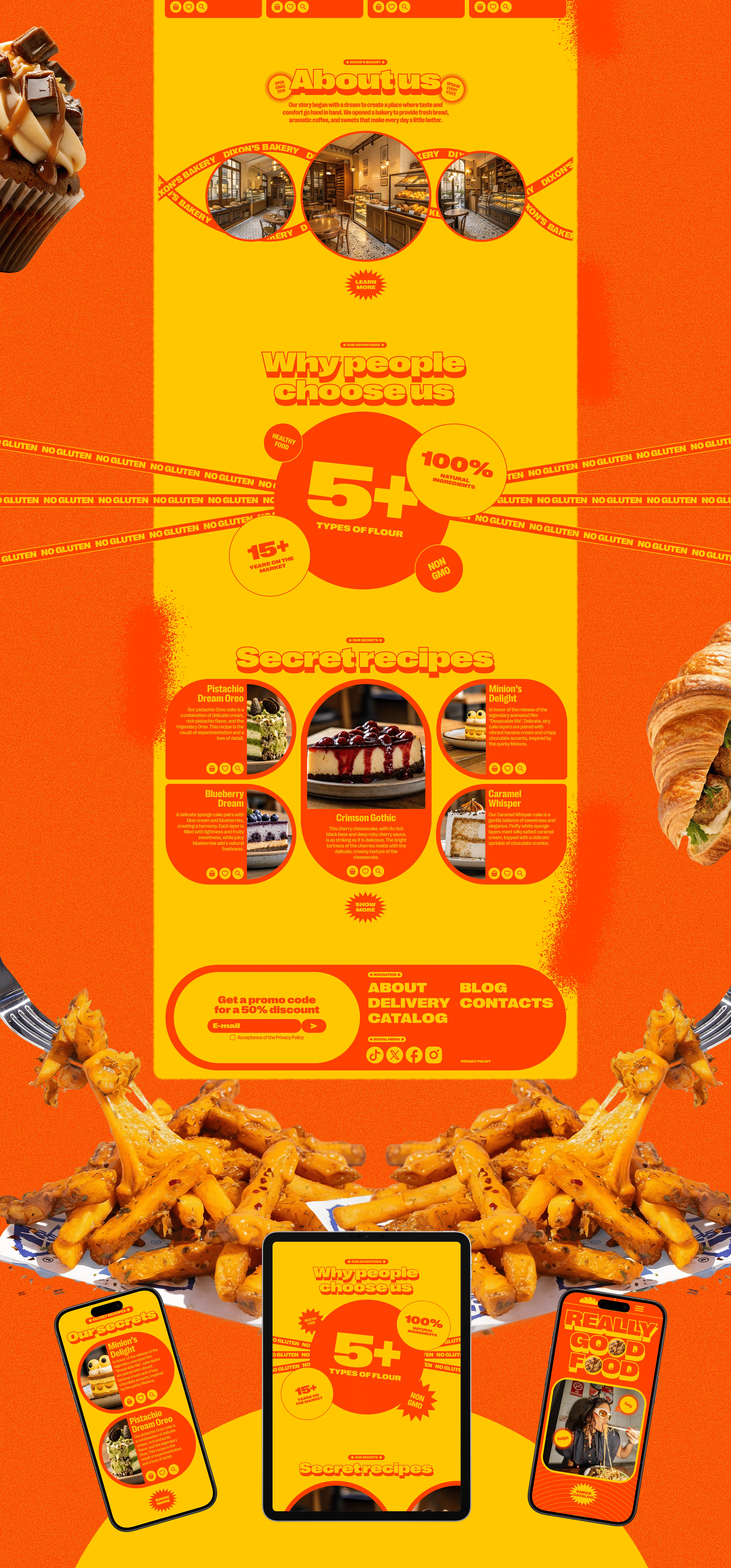 STREET BAKERY - fastfood website — Изображение №4 — Интерфейсы, Брендинг на Dprofile