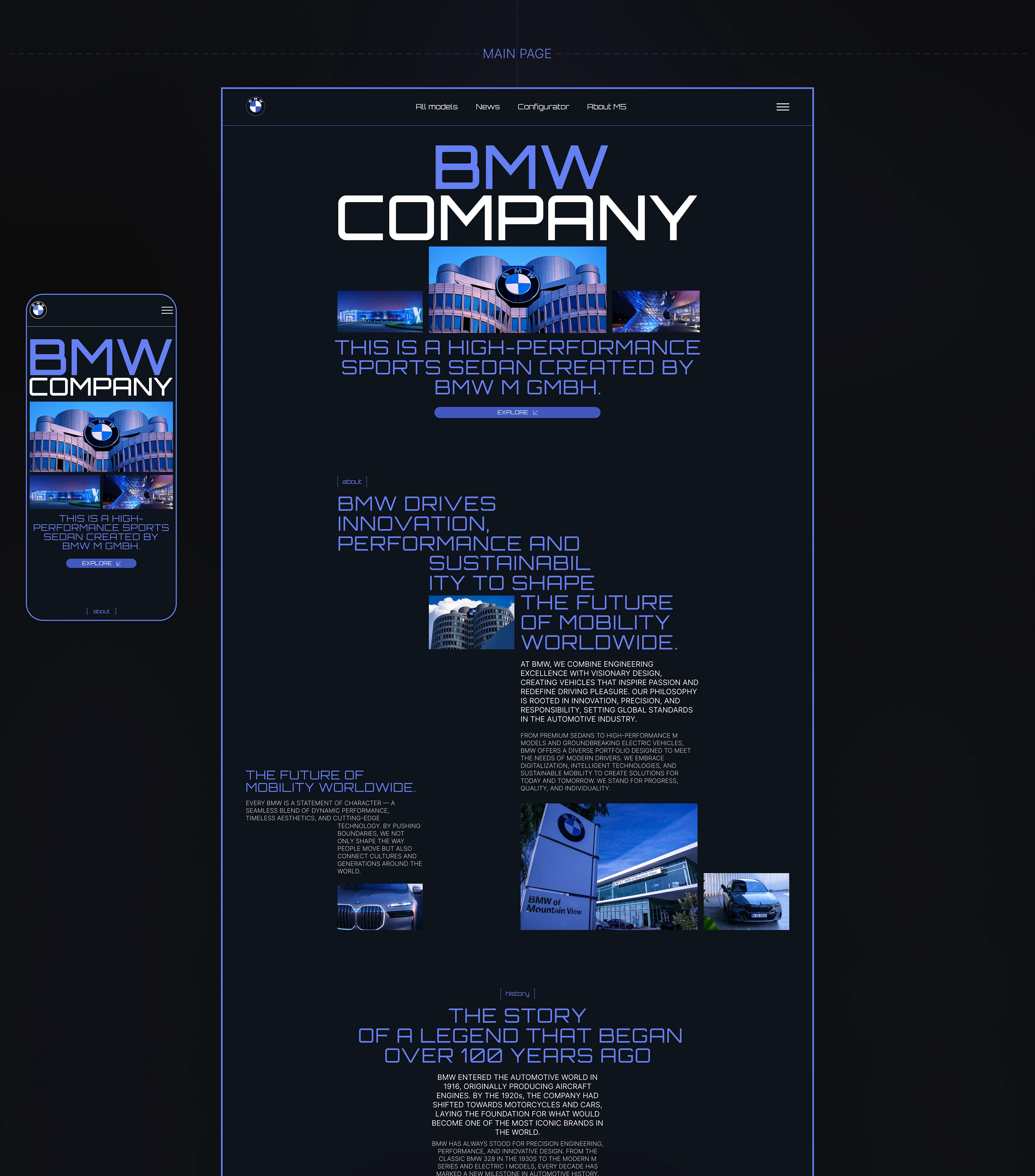 BMW | Corporate website — Изображение №3 — Интерфейсы, Графика на Dprofile