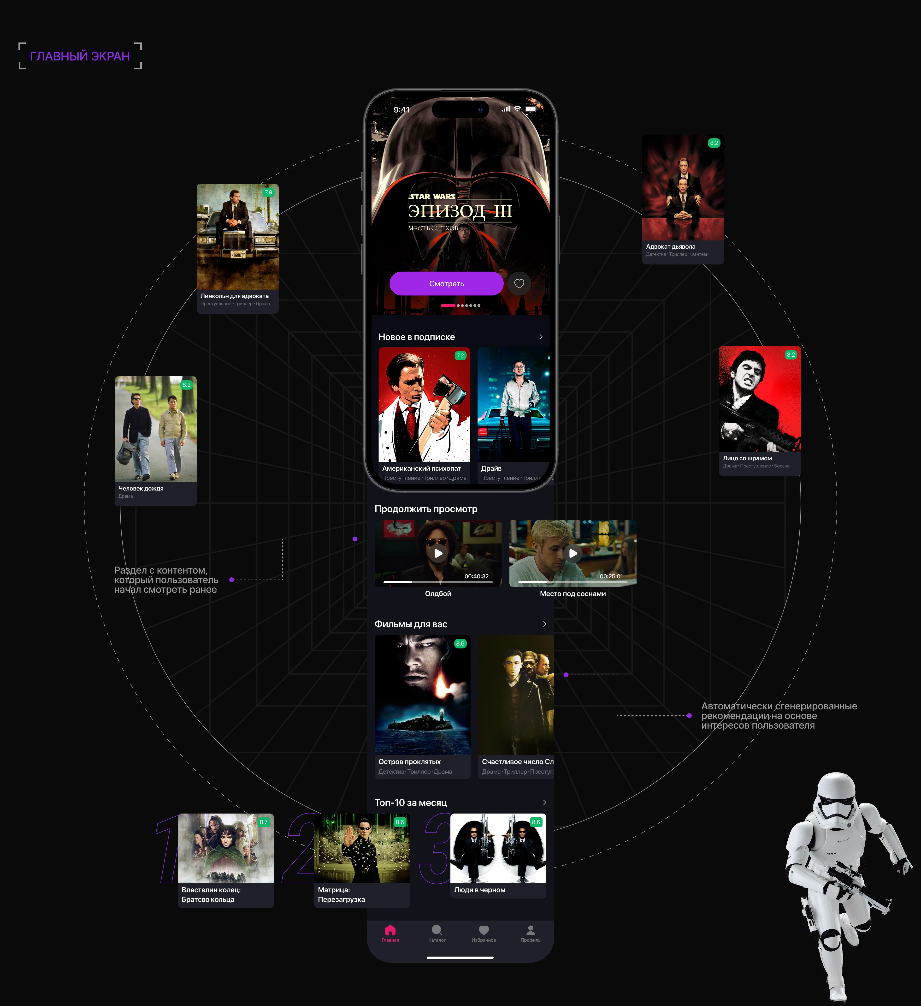Qvi | Online cinema mobile app — Изображение №7 — Интерфейсы на Dprofile