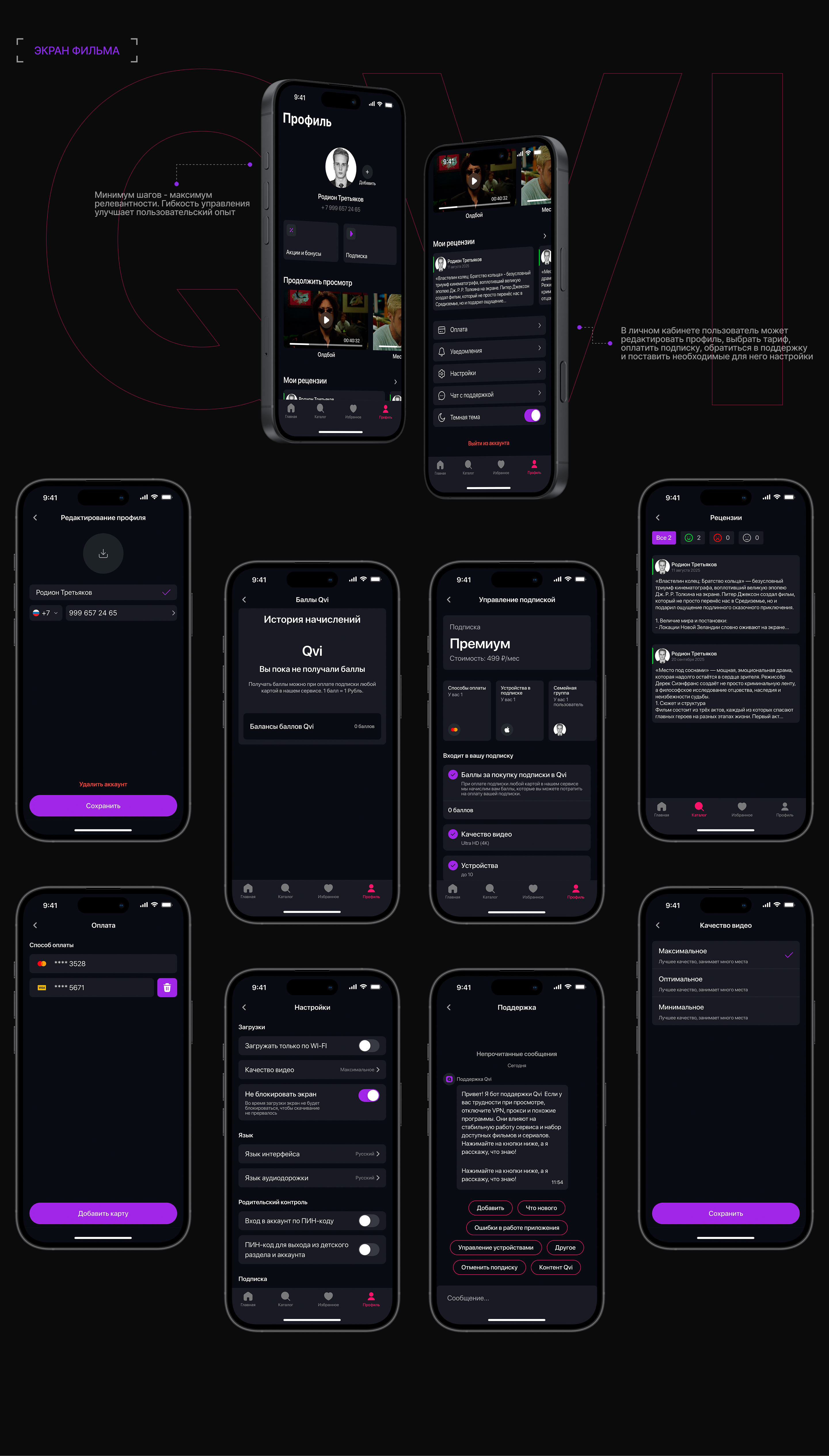 Qvi | Online cinema mobile app — Изображение №15 — Интерфейсы на Dprofile