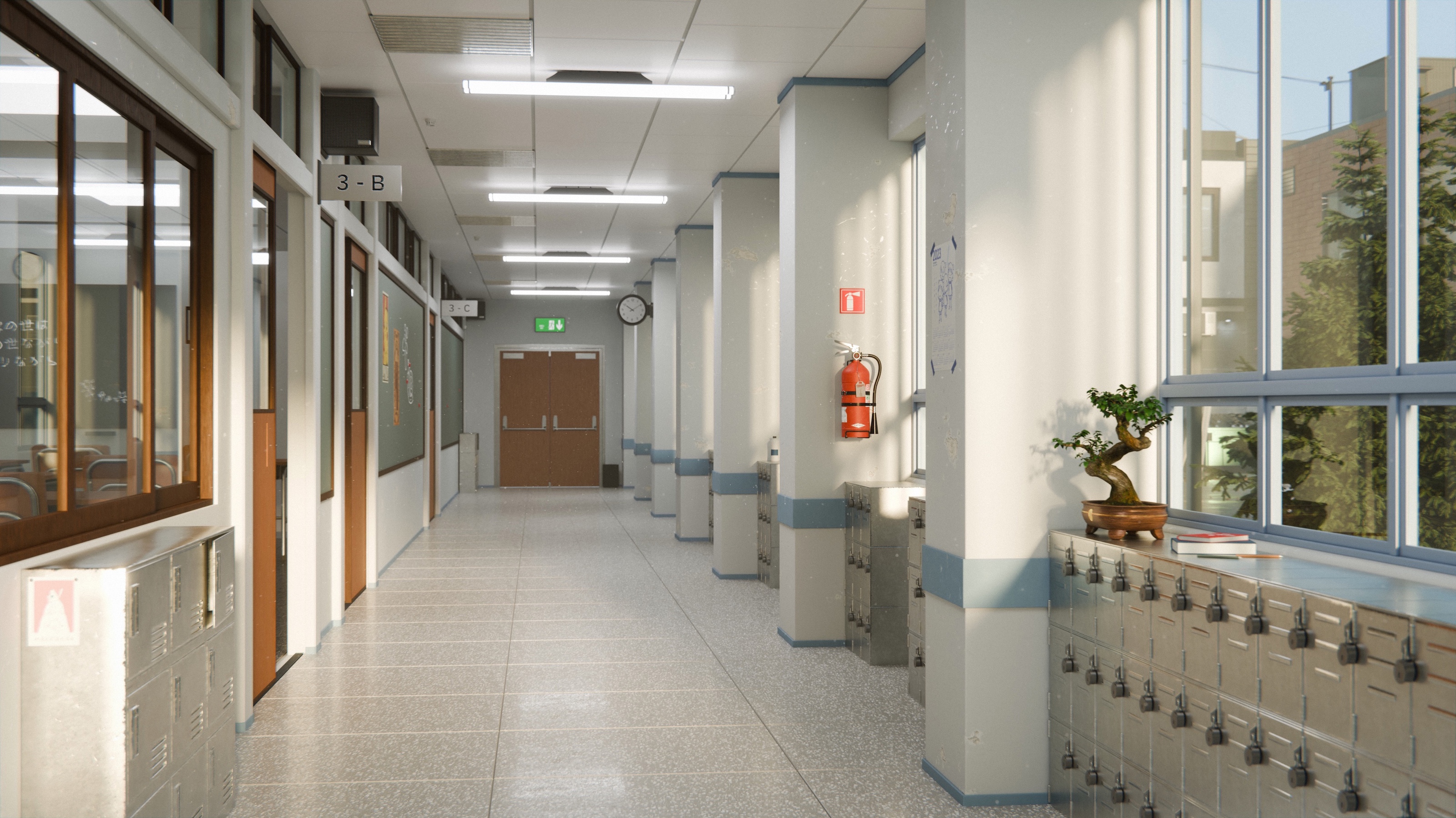 «Японский школьный коридор» — Изображение №4 — 3D на Dprofile