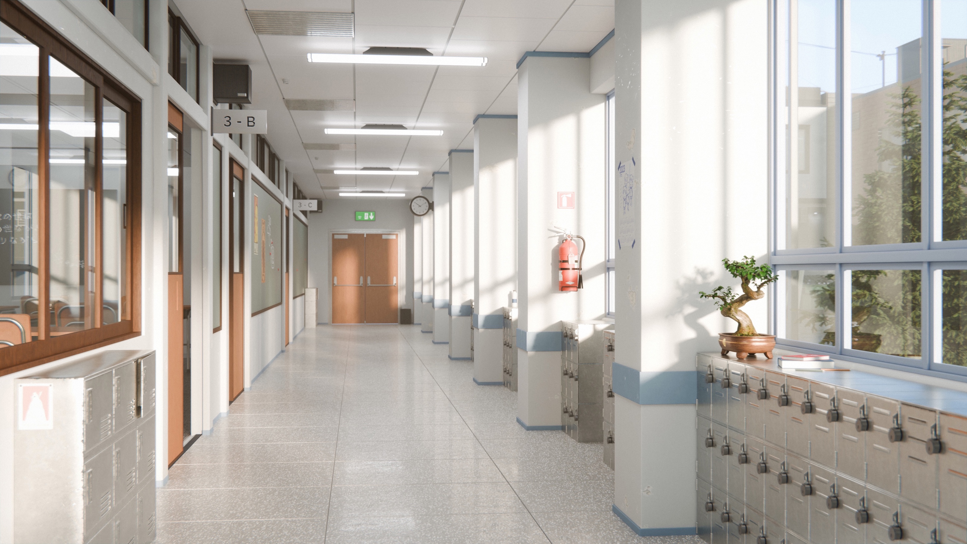 «Японский школьный коридор» — Изображение №3 — 3D на Dprofile