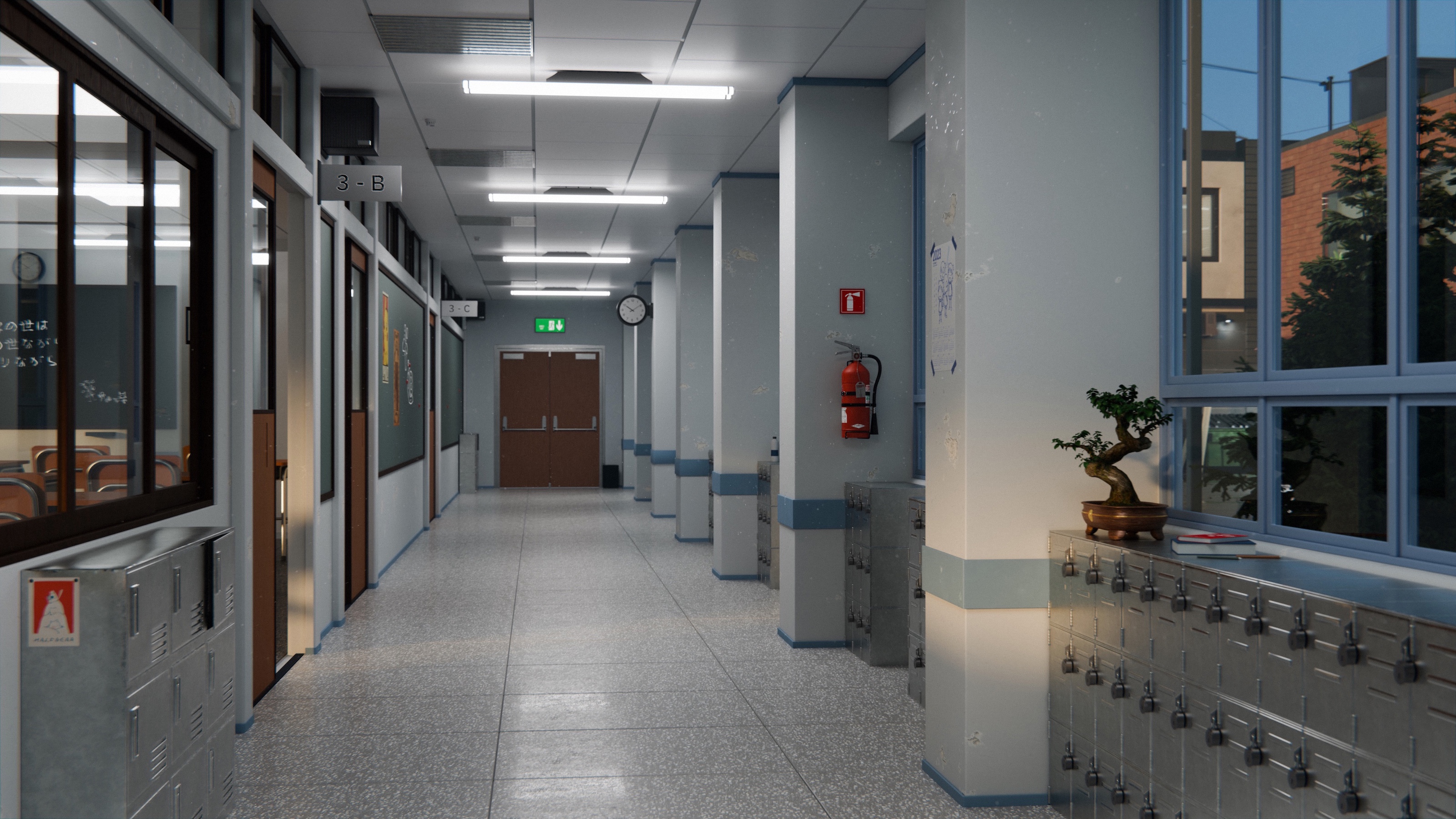 «Японский школьный коридор» — Изображение №5 — 3D на Dprofile