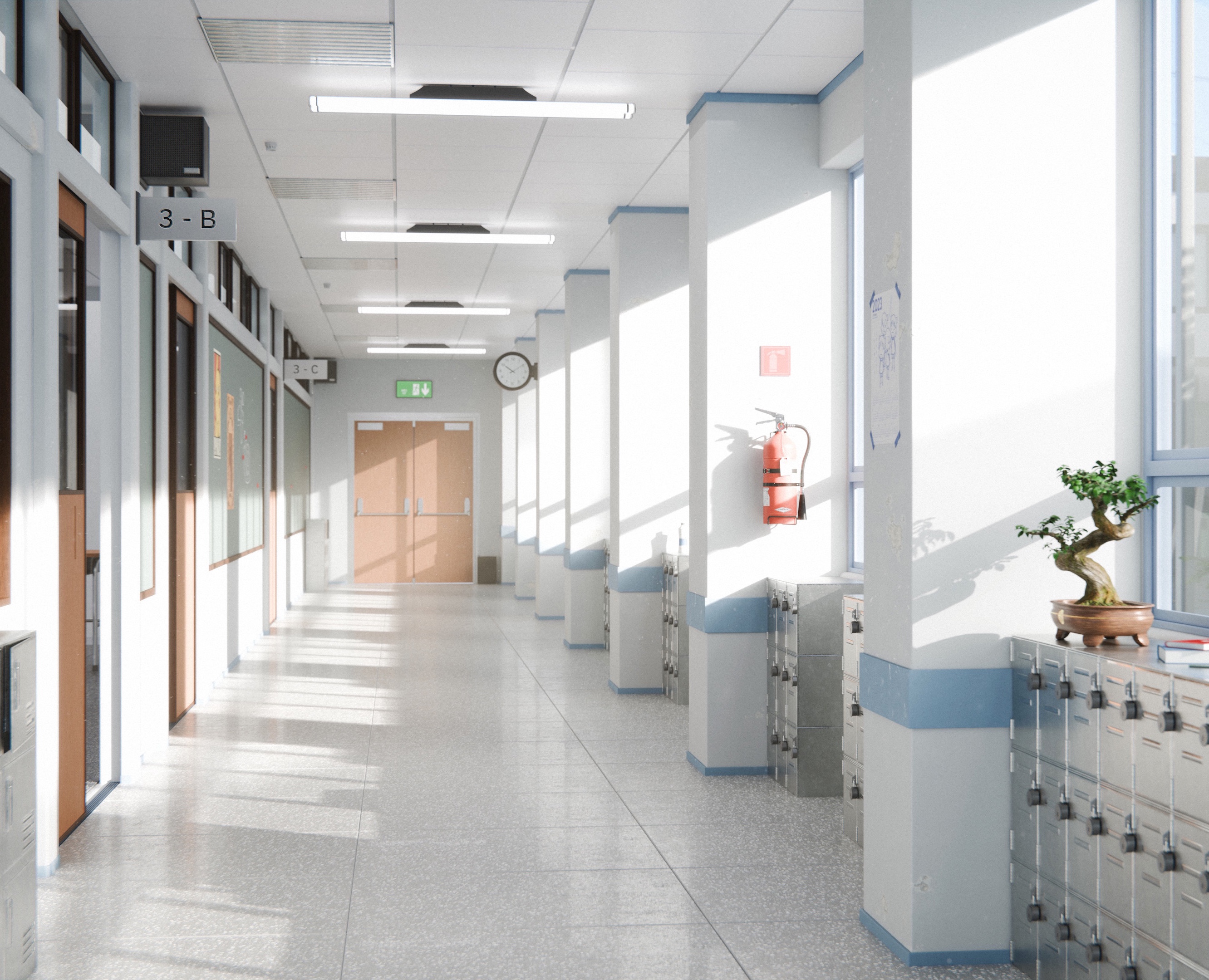 «Японский школьный коридор» — 3D на Dprofile