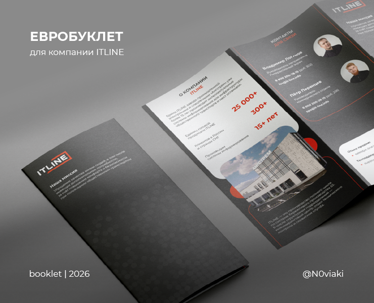 Евробуклет для компании ITLINE — Графика, 3D на Dprofile