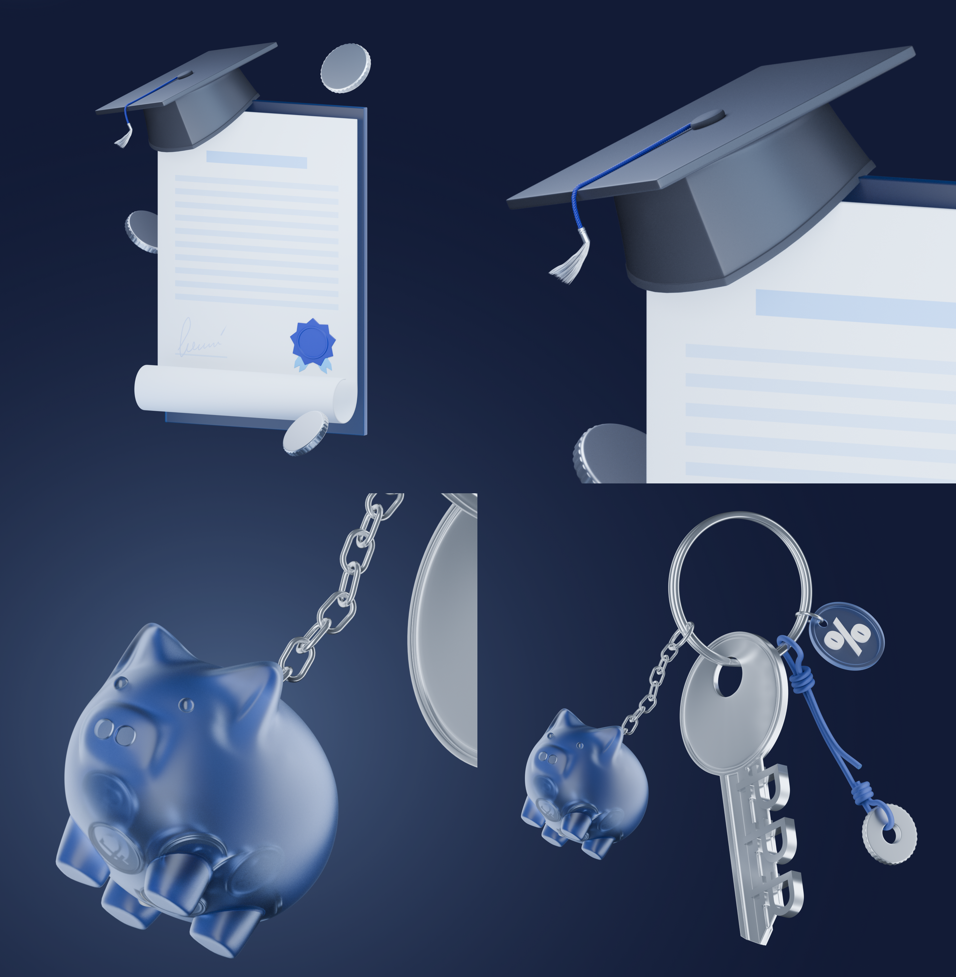 3D-иллюстрации для курса по финансовой грамотности — Изображение №4 — Иллюстрация, 3D на Dprofile