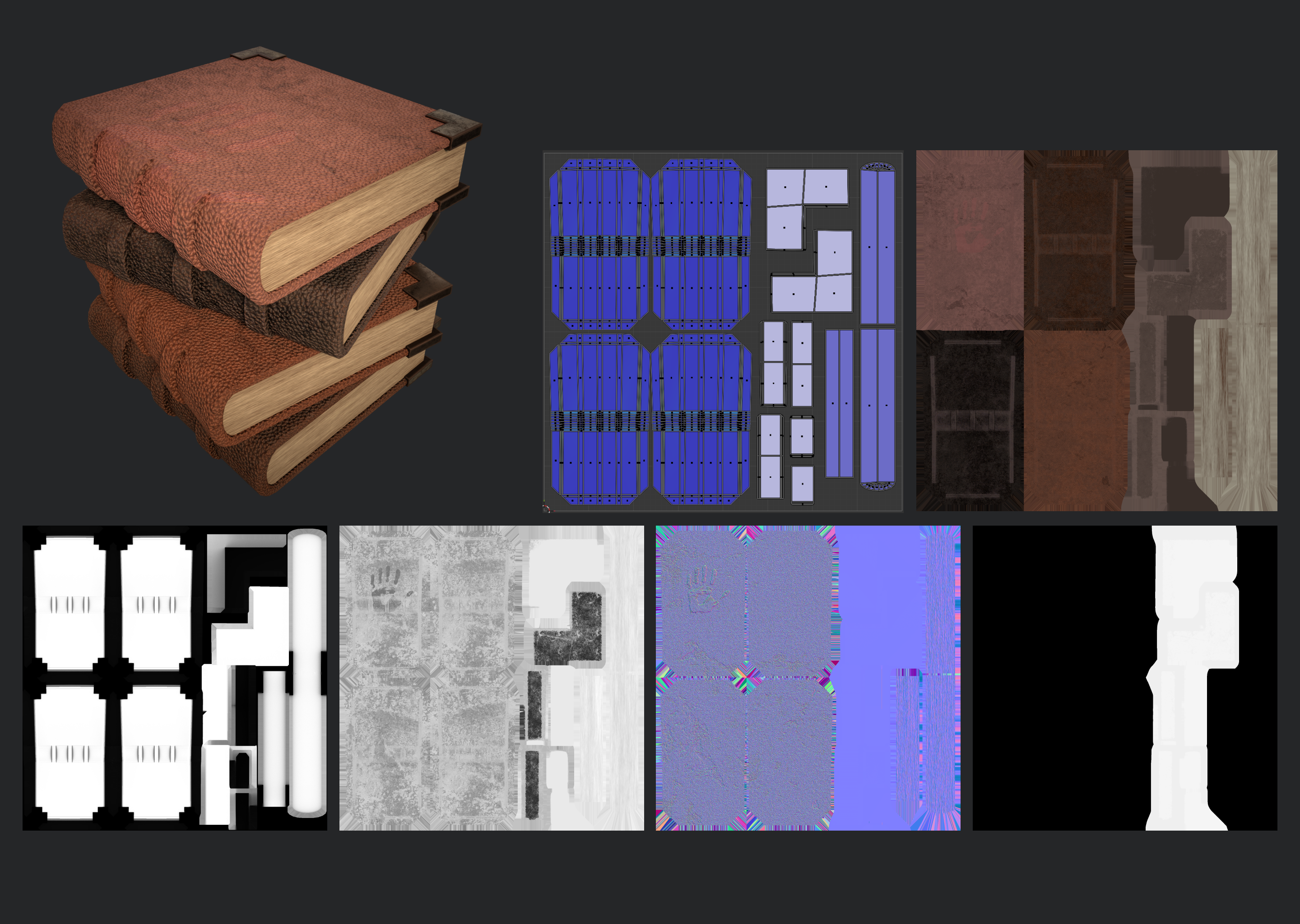 Book Props Set – Game Ready — Изображение №10 — Иллюстрация, 3D на Dprofile