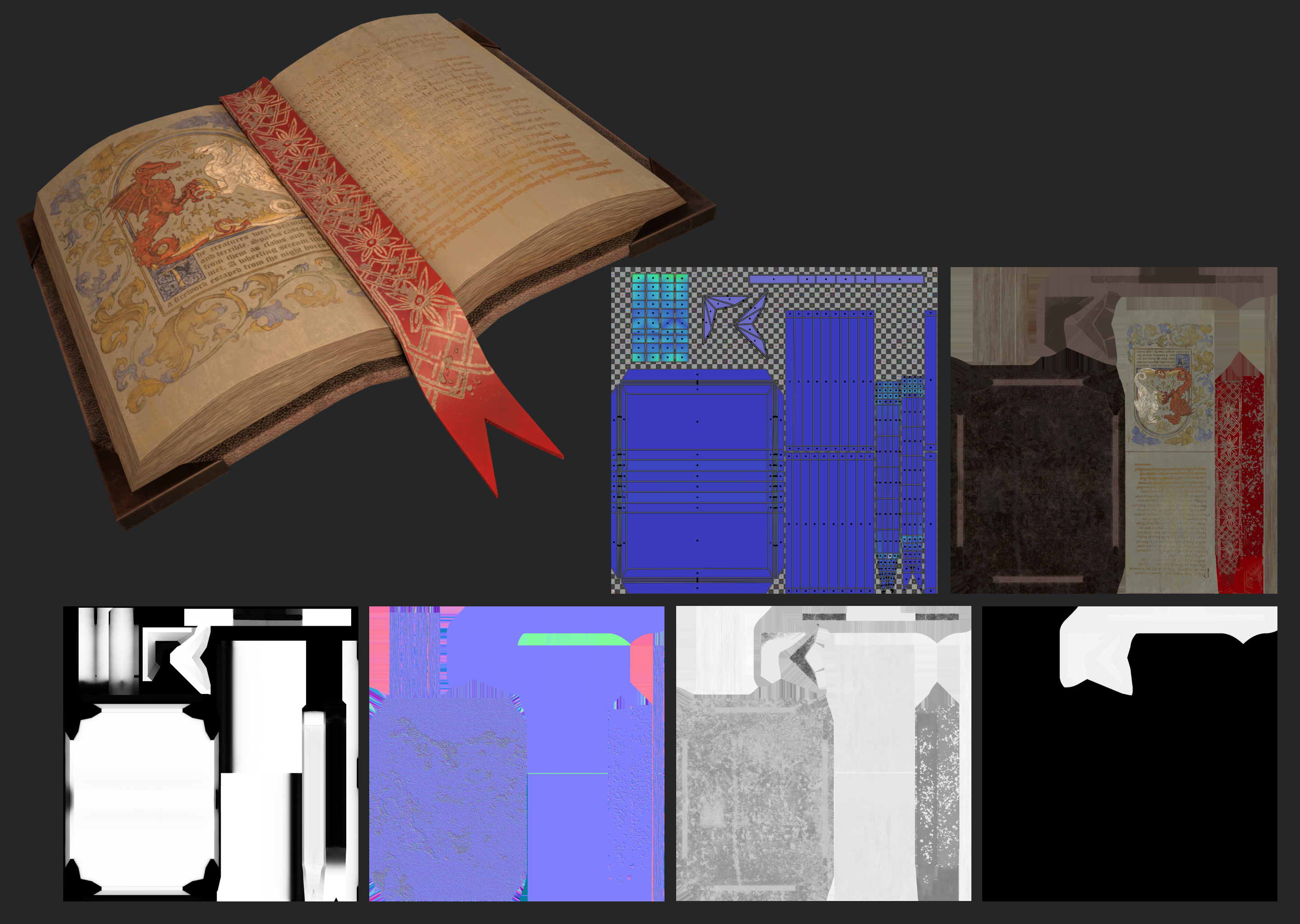 Book Props Set – Game Ready — Изображение №8 — Иллюстрация, 3D на Dprofile