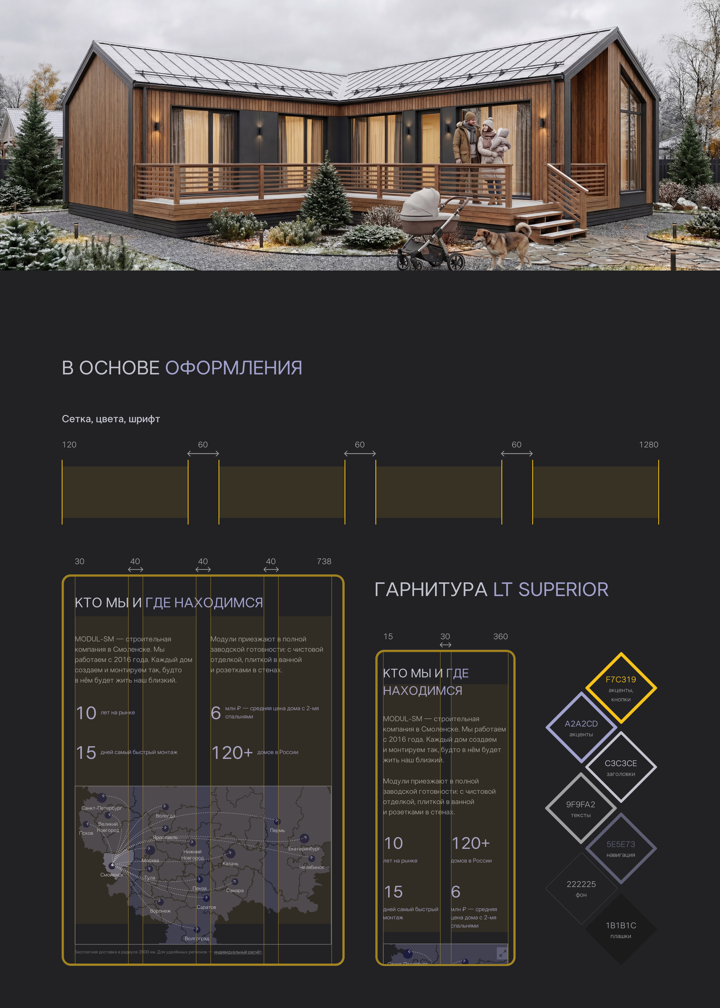 Дизайн лендинга для компании по производству модульных домов — Изображение №2 — Интерфейсы на Dprofile