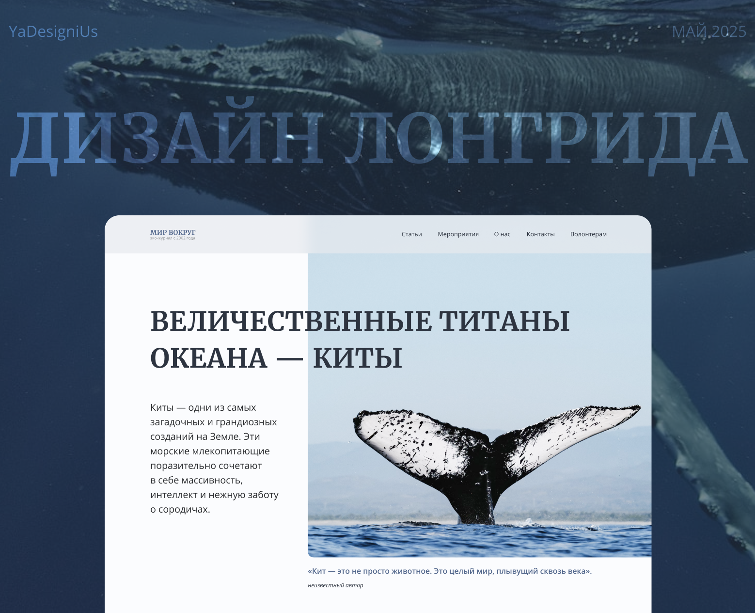 Дизайн лонгрида | дизайн статьи для онлайн-журнала — Интерфейсы на Dprofile