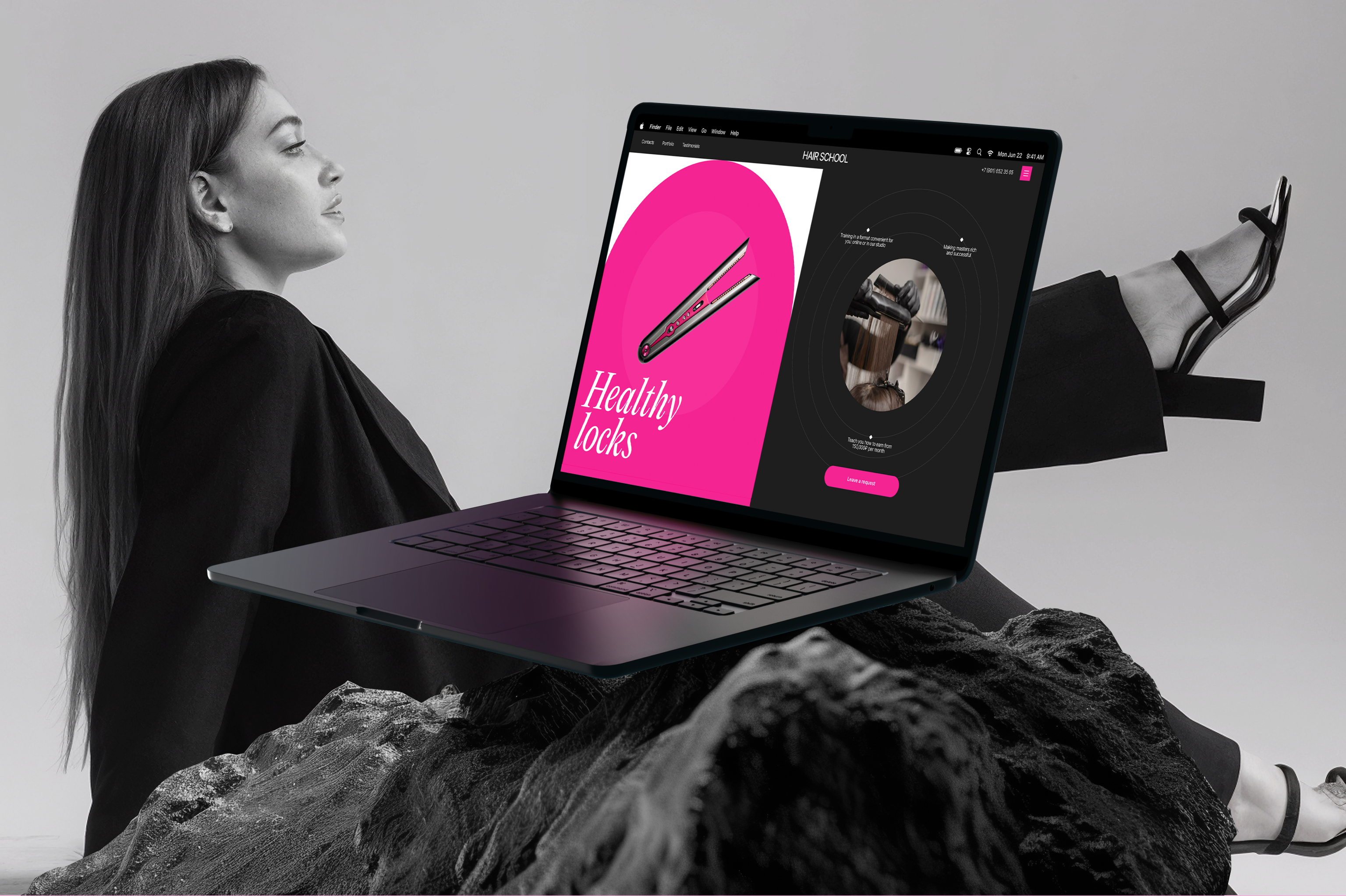 HAIR SCHOOL | Corporate website — Изображение №3 — Интерфейсы, Анимация на Dprofile