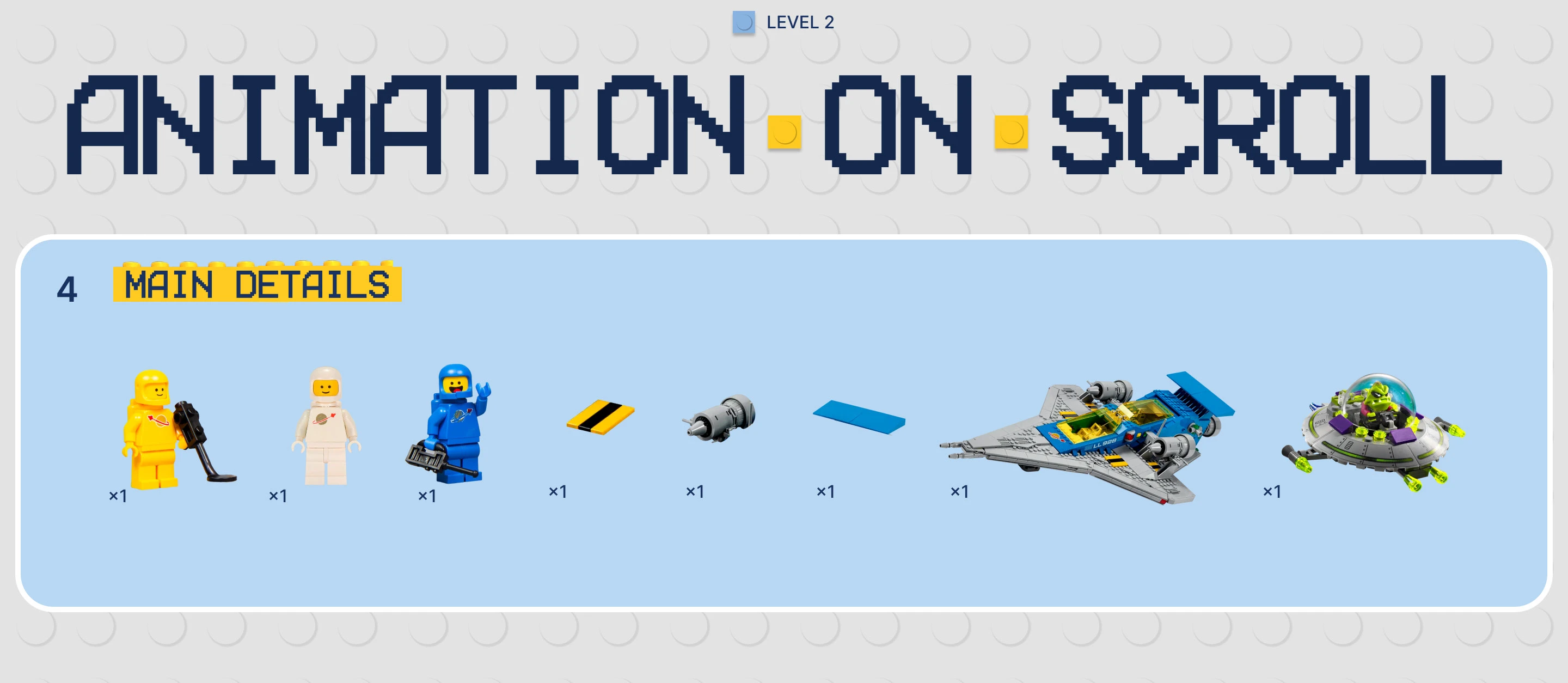 Lego Classic Space — Изображение №5 — Интерфейсы, Анимация на Dprofile