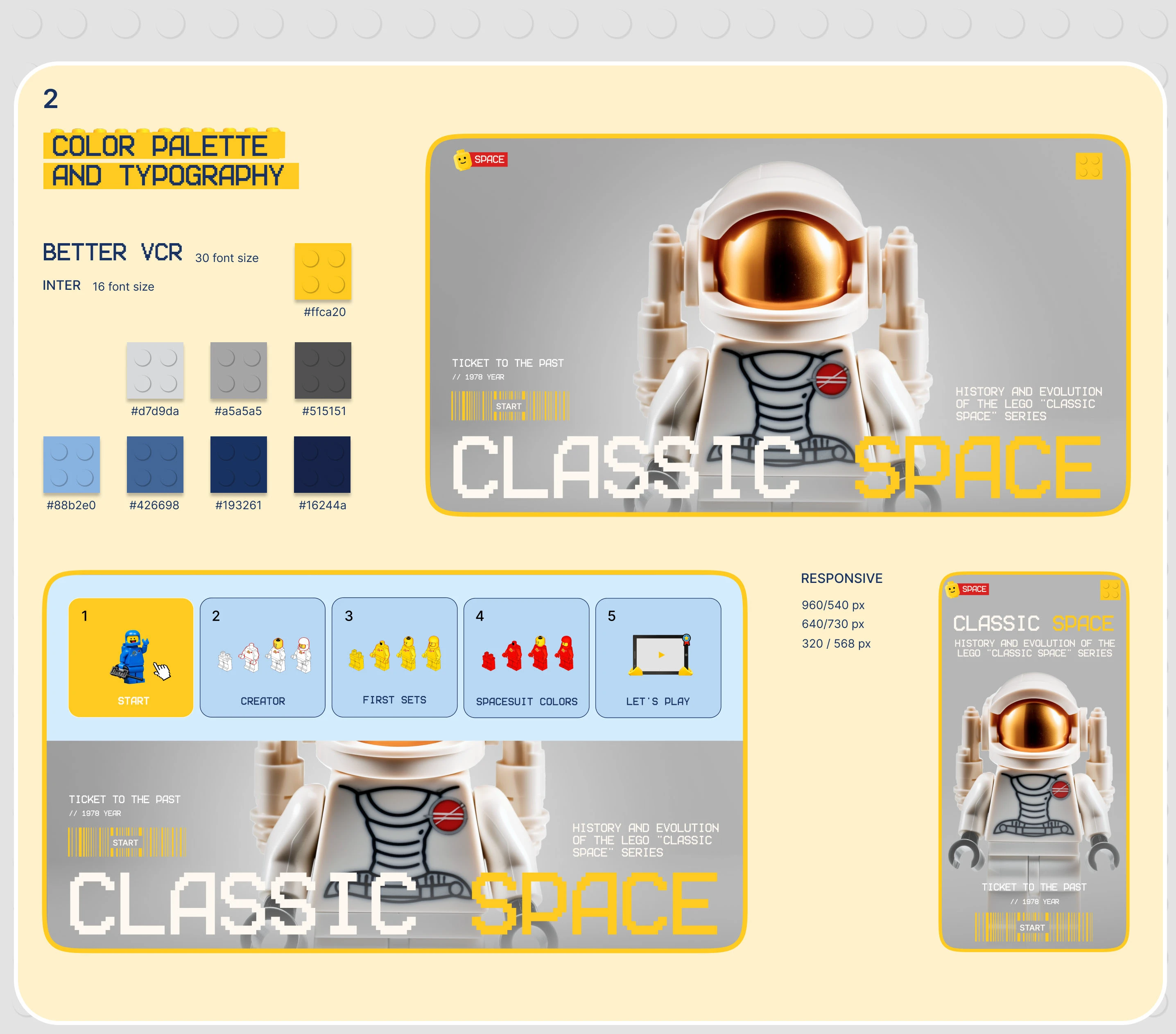 Lego Classic Space — Изображение №3 — Интерфейсы, Анимация на Dprofile