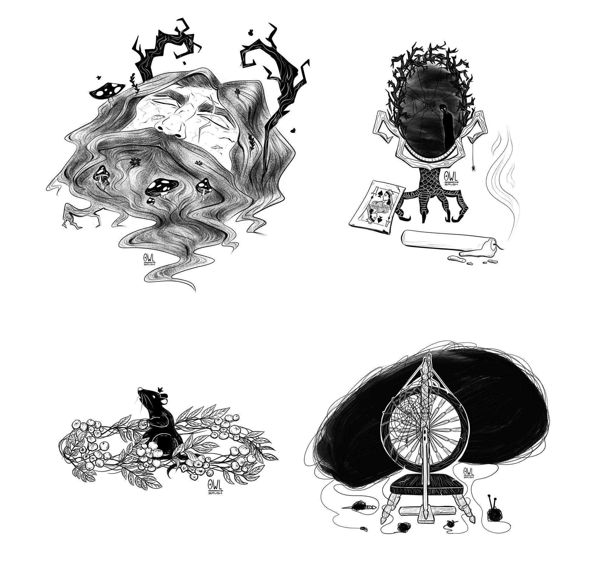 Inktober: магические иллюстрации для книг и открыток — Изображение №2 — Иллюстрация, Графика на Dprofile