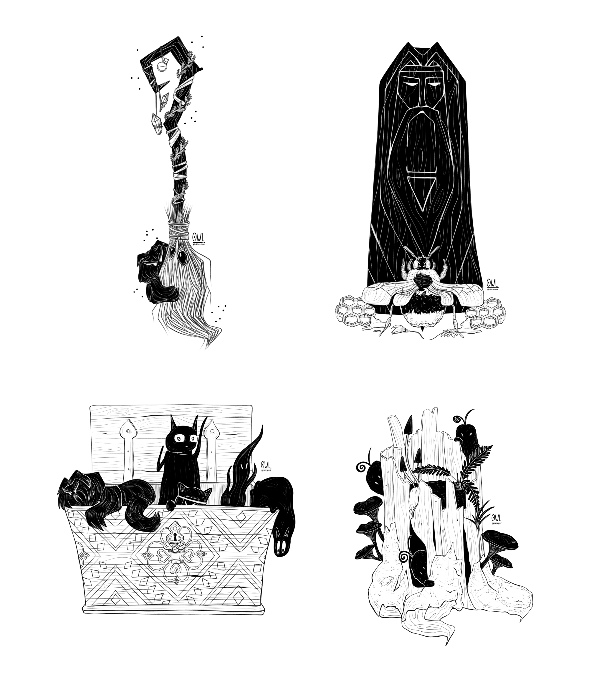 Inktober: магические иллюстрации для книг и открыток — Изображение №6 — Иллюстрация, Графика на Dprofile