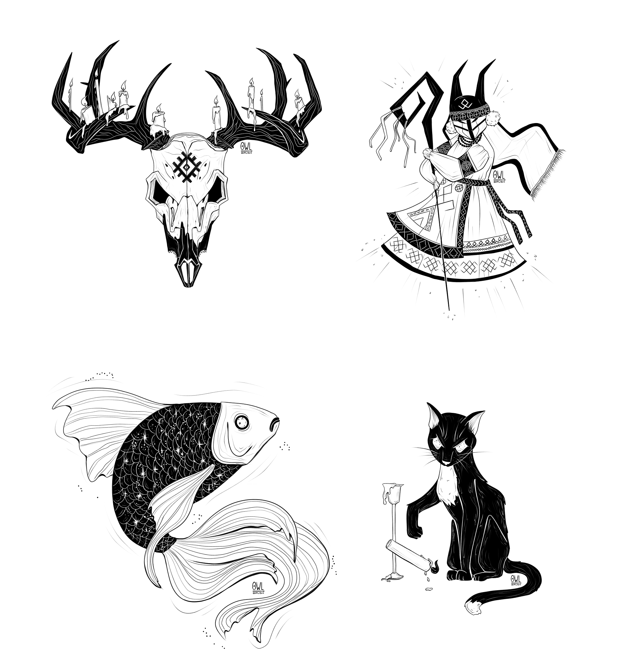 Inktober: магические иллюстрации для книг и открыток — Изображение №4 — Иллюстрация, Графика на Dprofile