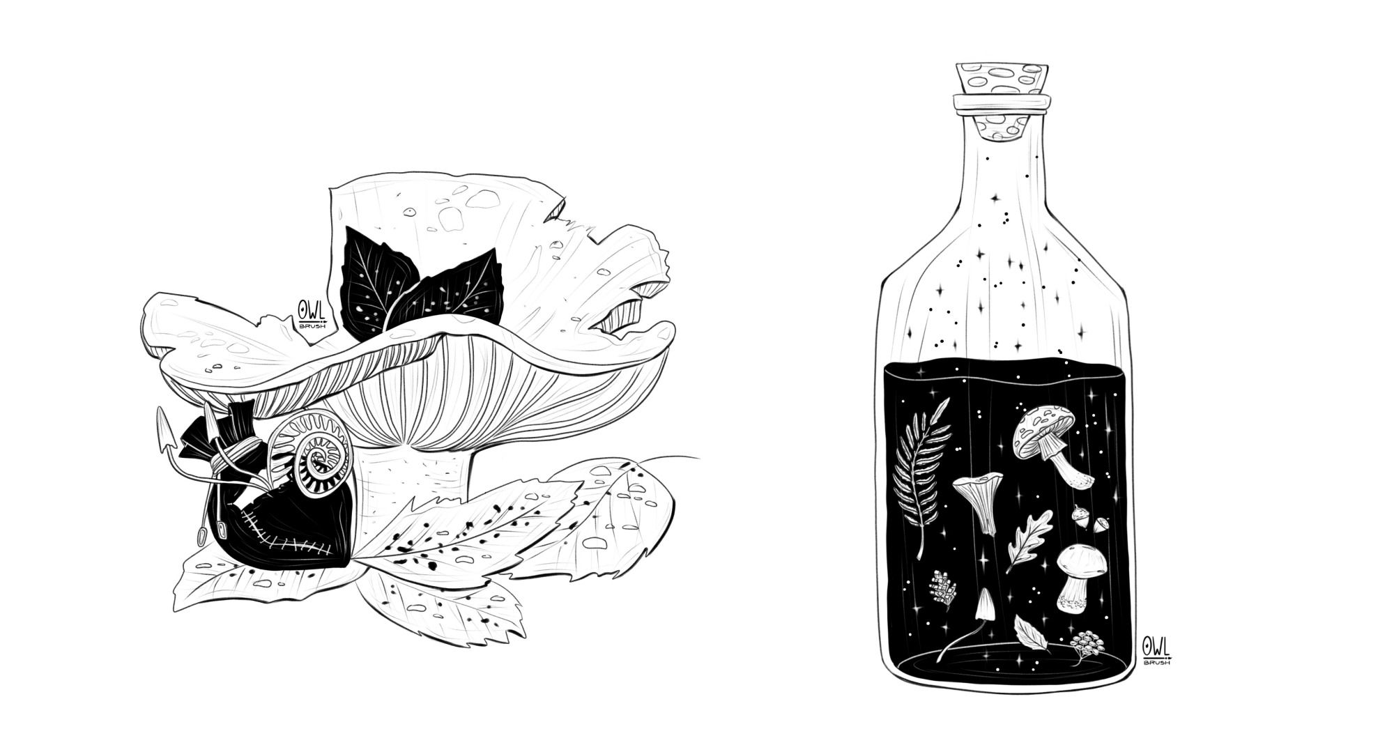 Inktober: магические иллюстрации для книг и открыток — Изображение №8 — Иллюстрация, Графика на Dprofile