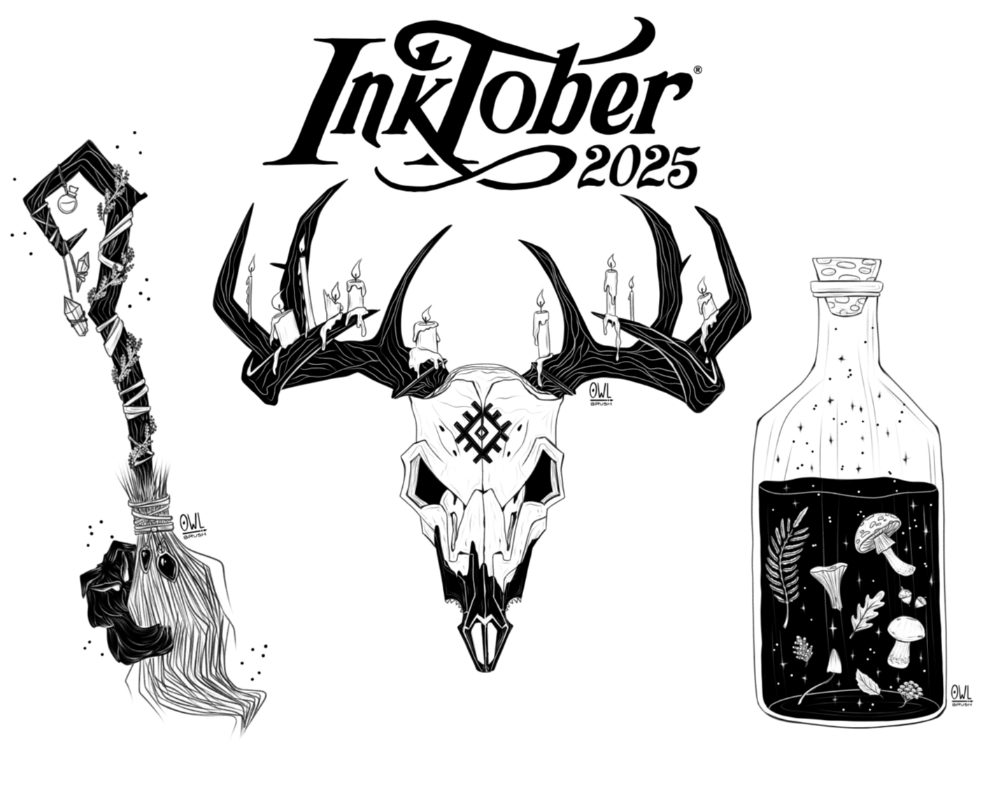 Inktober: магические иллюстрации для книг и открыток на Dprofile