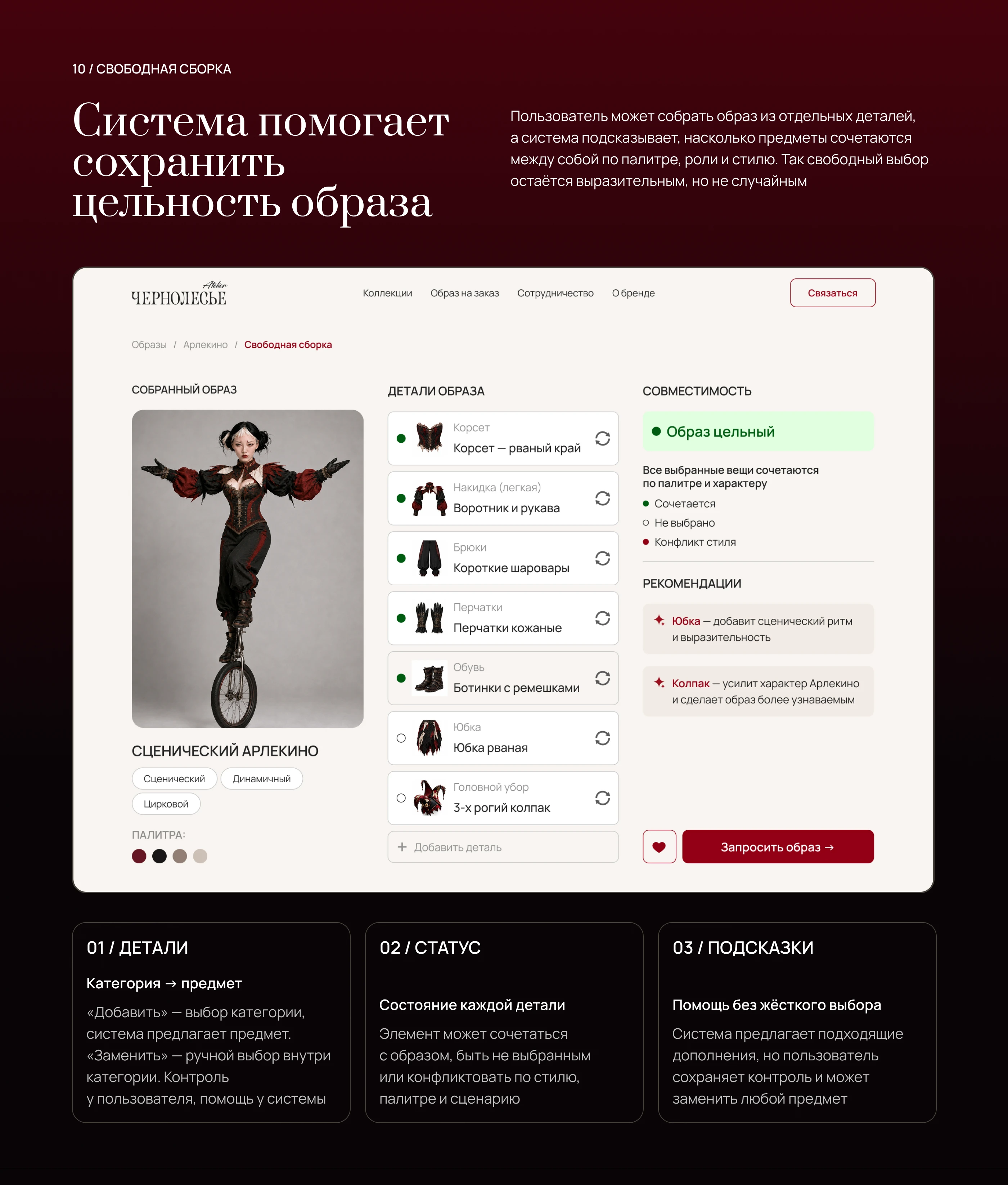 Чернолесье Atelier — Brand Identity & Web Design — Изображение №11 — Интерфейсы, Брендинг на Dprofile