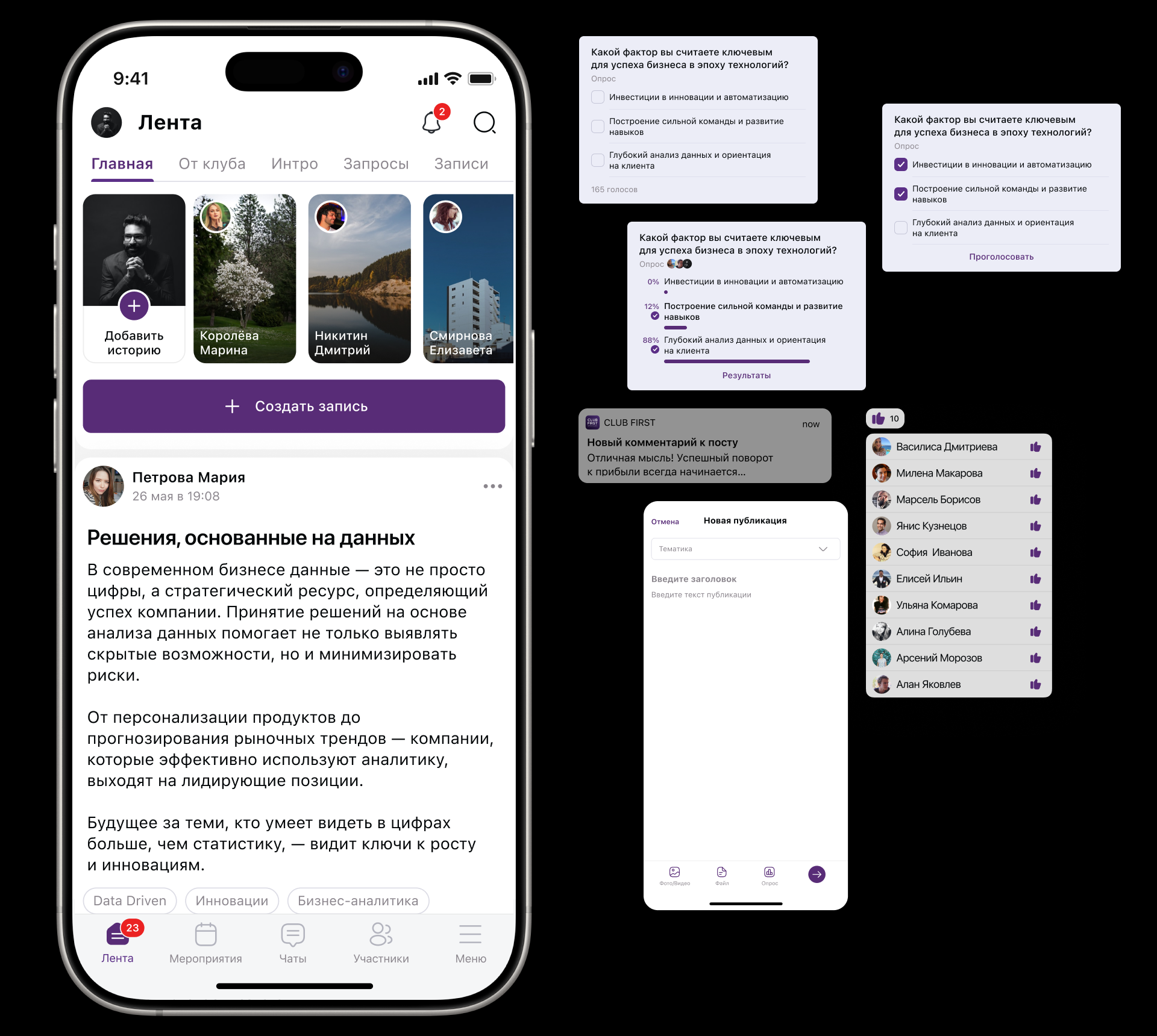 Социальная сеть для Сбера — Клуб Первых — Изображение №20 — Интерфейсы, Брендинг на Dprofile