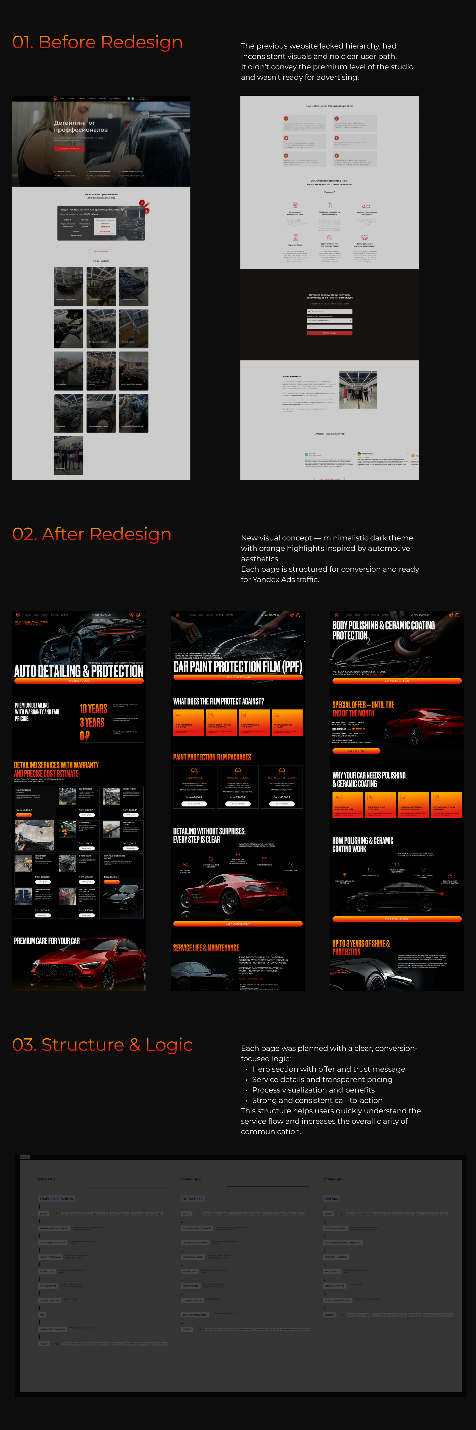 Редизайн сайта для студии детейлинга ATIS Detailing — Изображение №2 — Интерфейсы на Dprofile