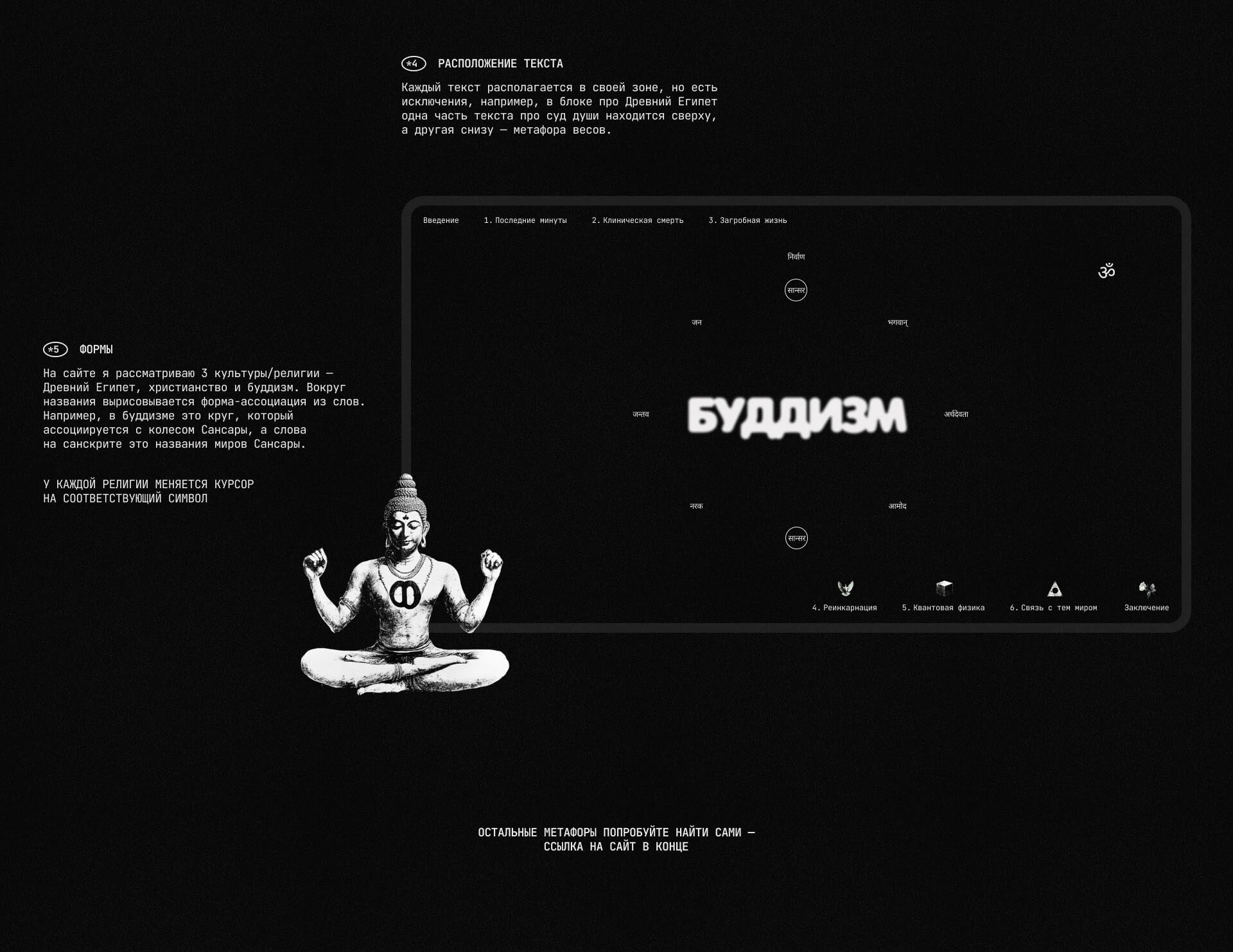 Креативный сайт про жизнь после — Изображение №17 — Интерфейсы, Графика на Dprofile