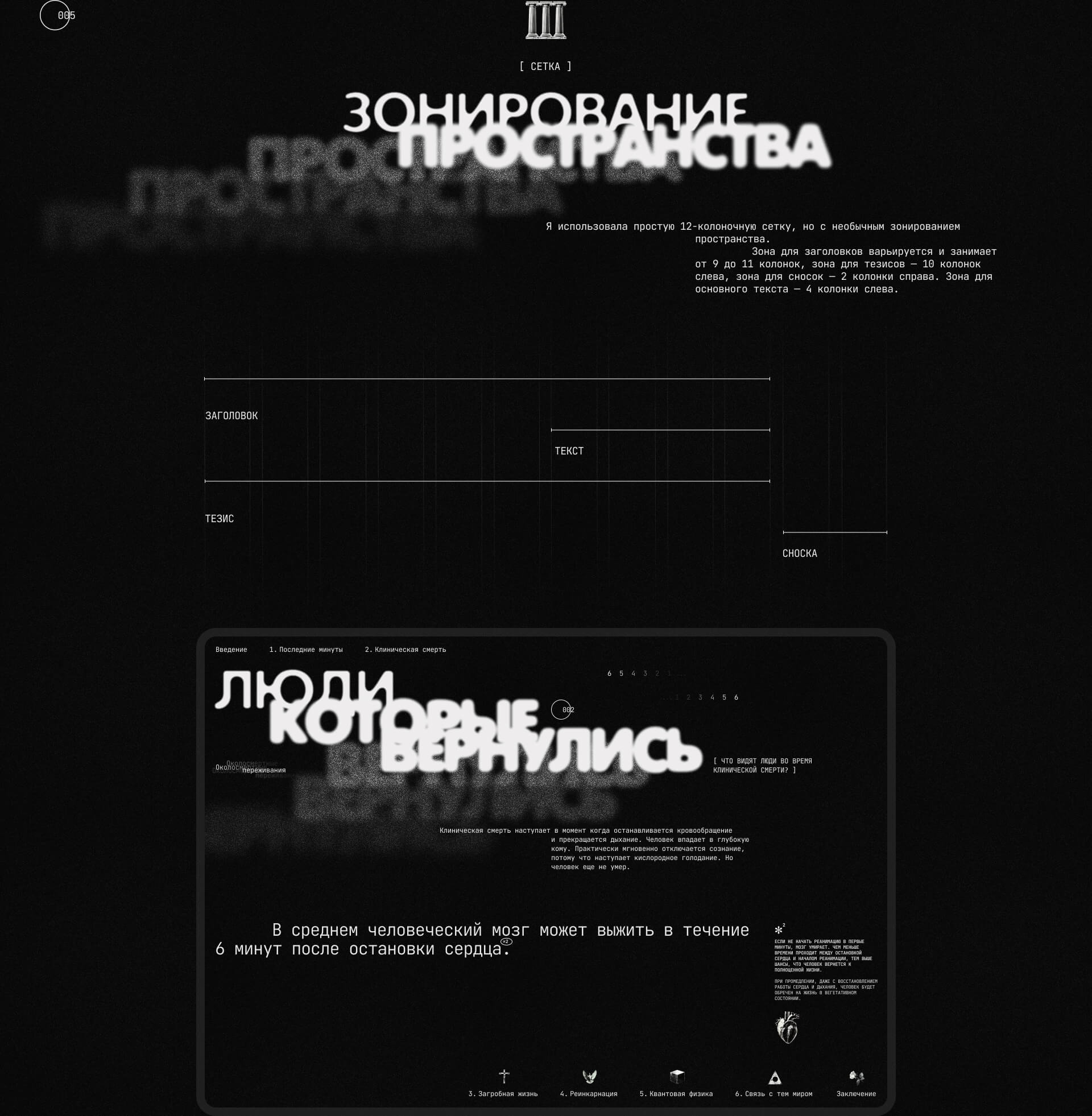 Креативный сайт про жизнь после — Изображение №12 — Интерфейсы, Графика на Dprofile