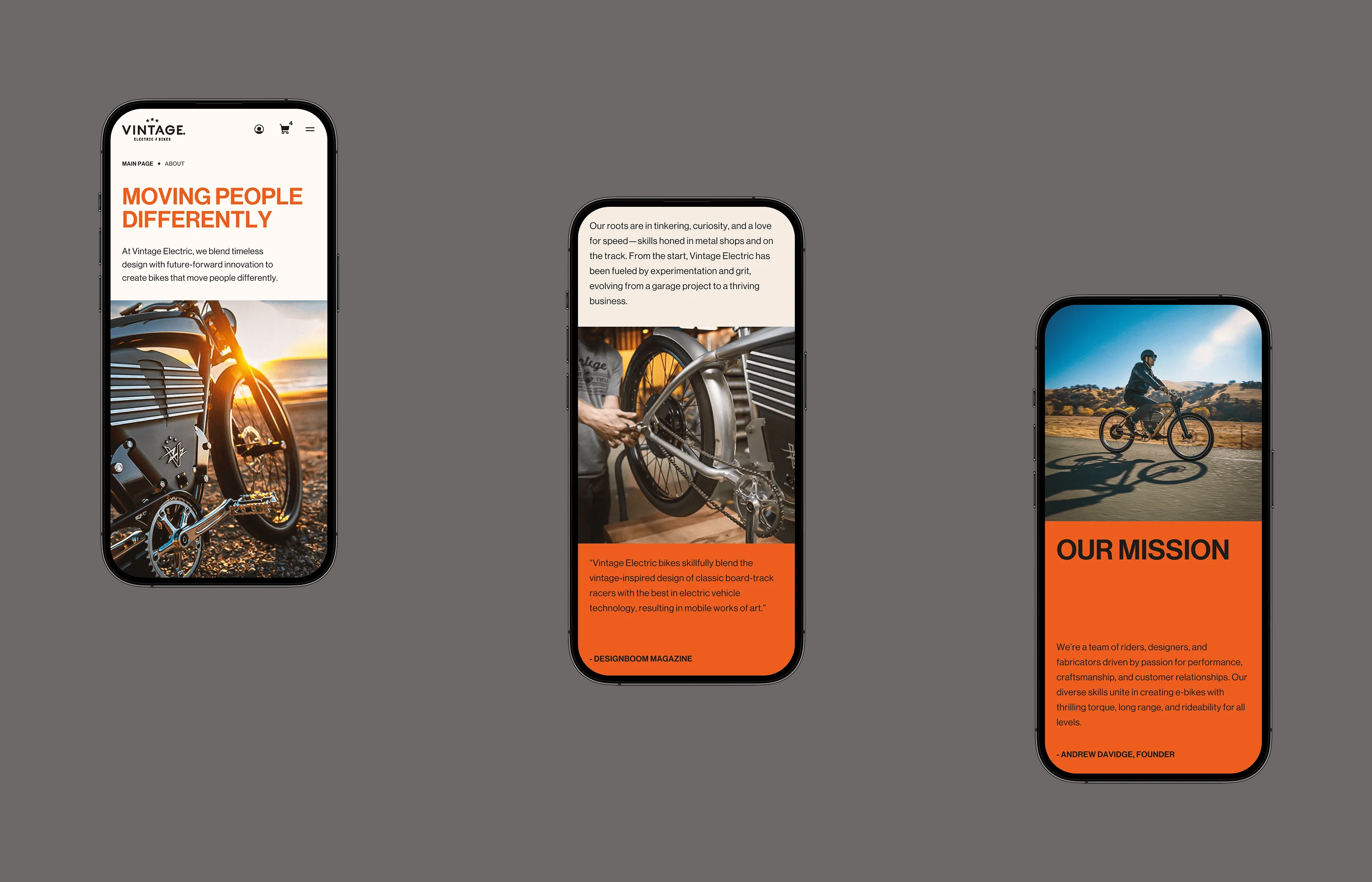 Vintage Electric Bikes. UI / UX Concept Design 2025 — Изображение №8 — Интерфейсы на Dprofile